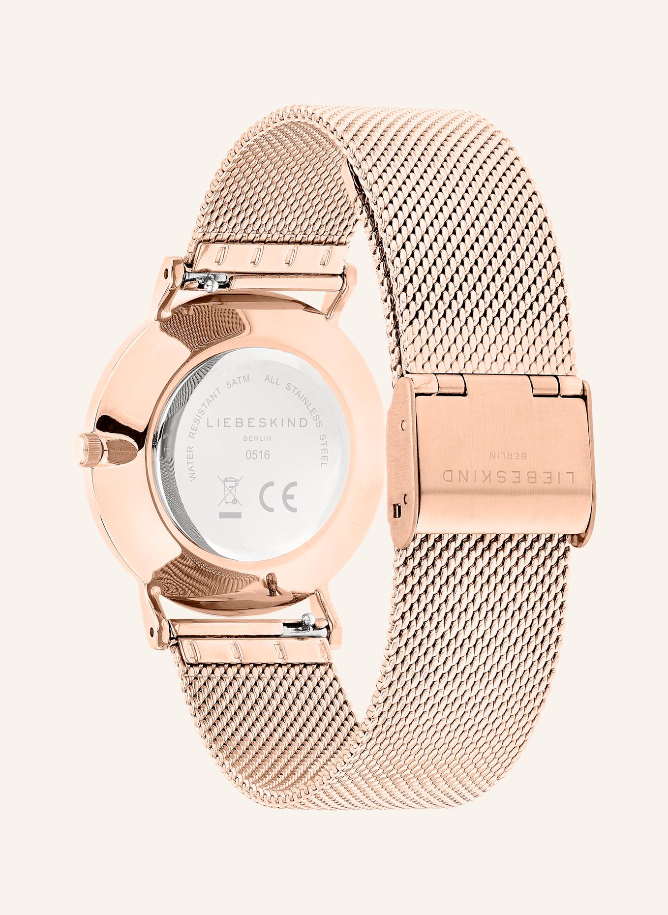 LIEBESKIND Armbanduhr  aus  Edelstahl: ROSÉGOLD