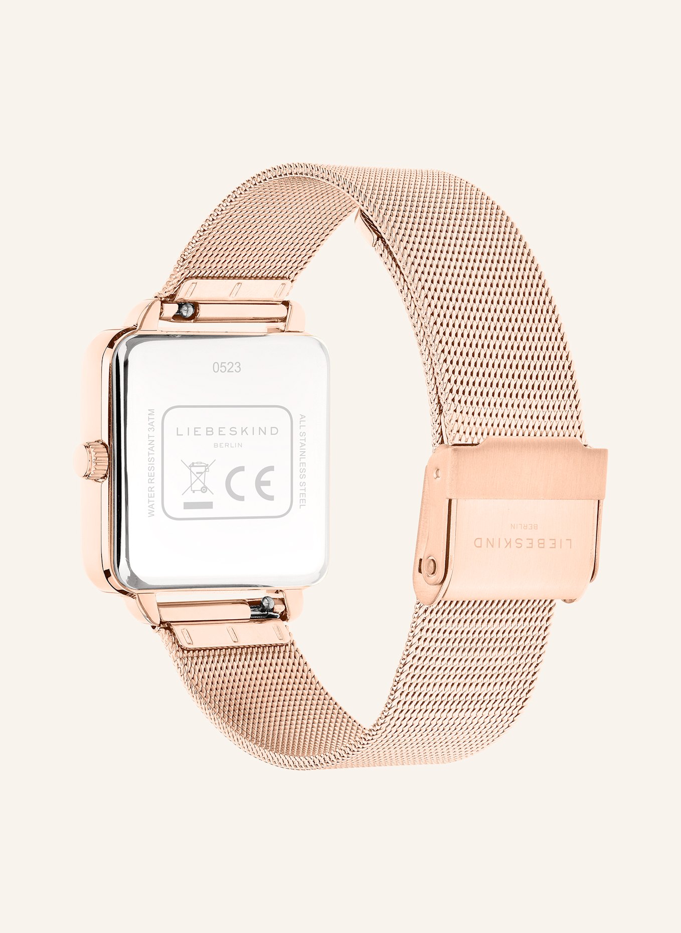 LIEBESKIND Armbanduhr  aus  Edelstahl: ROSÉGOLD