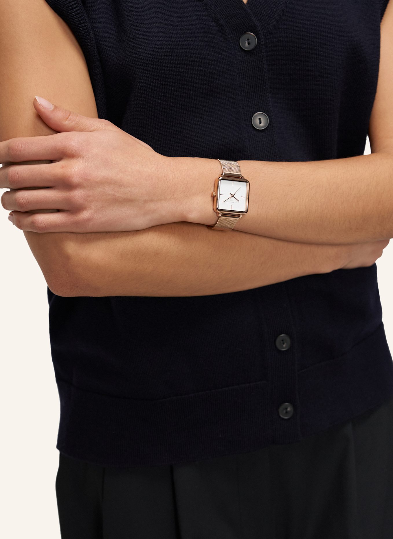LIEBESKIND Armbanduhr  aus  Edelstahl: ROSÉGOLD