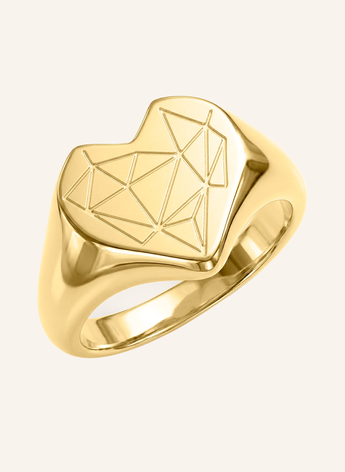 LIEBESKIND Ring van roestvrij staal: GOUD