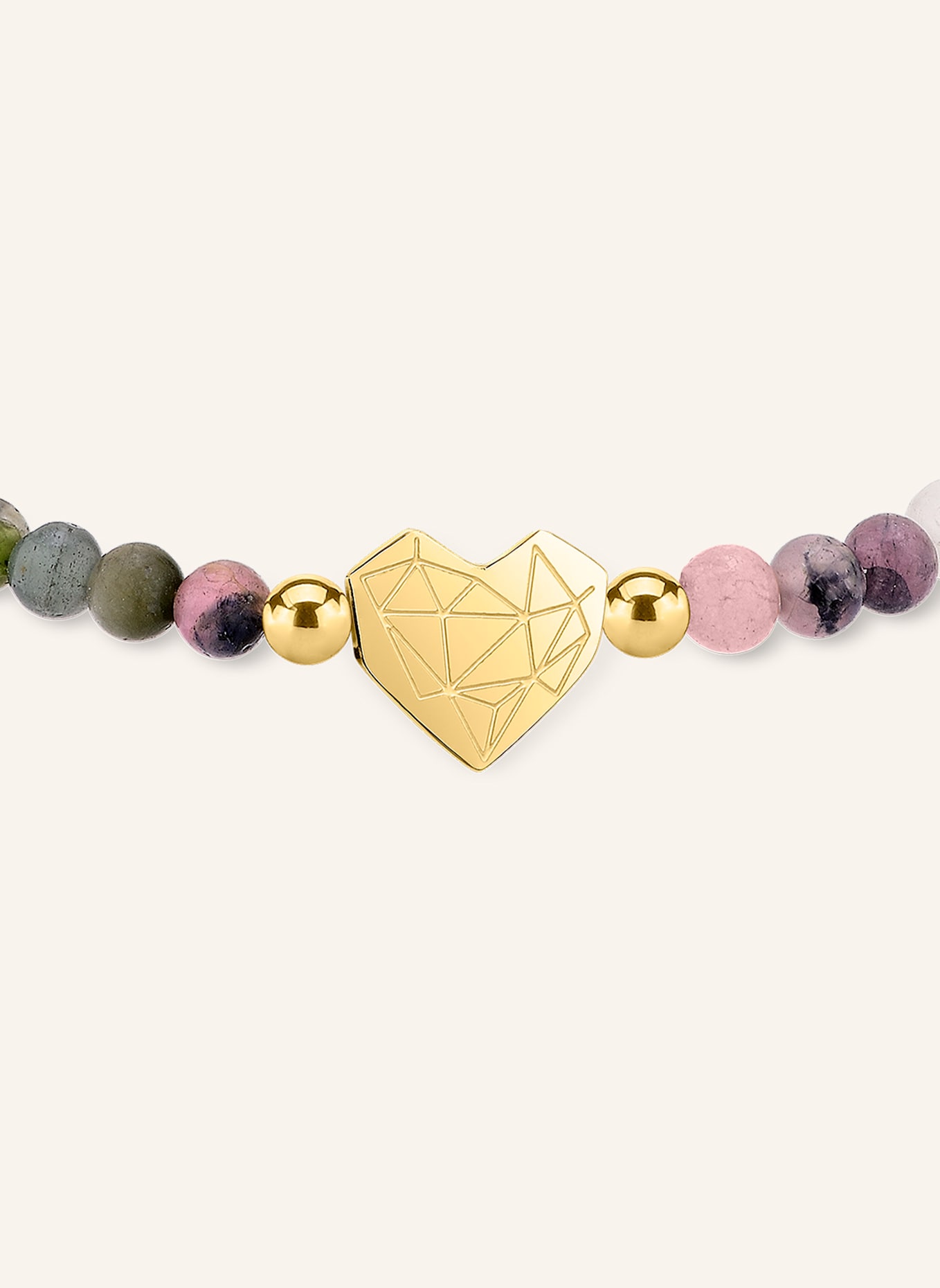 LIEBESKIND Armband aus Edelstahl: BLAU/ GRÜN/ ROT