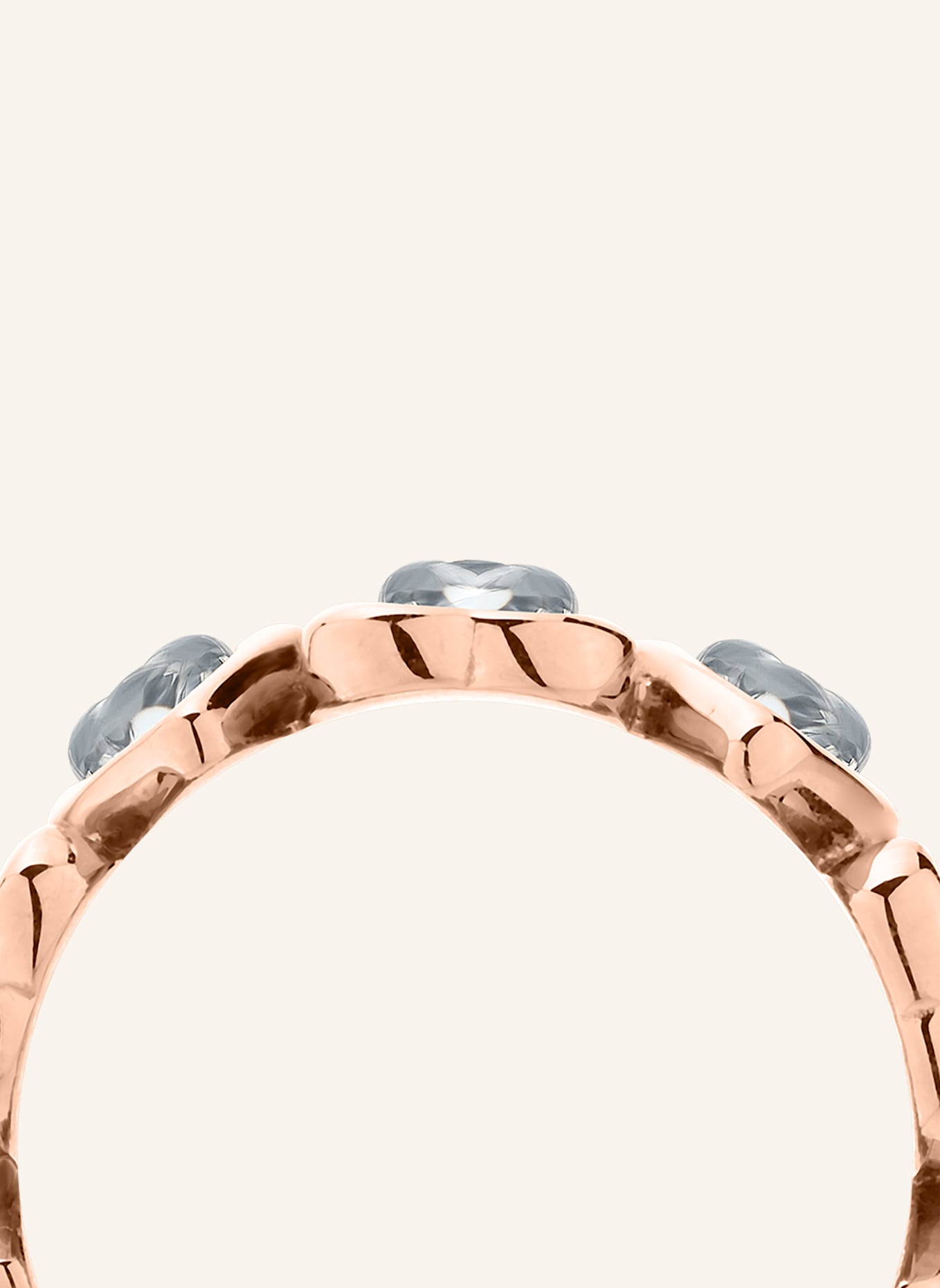 LIEBESKIND Ring  aus  Edelstahl: ROSÉGOLD