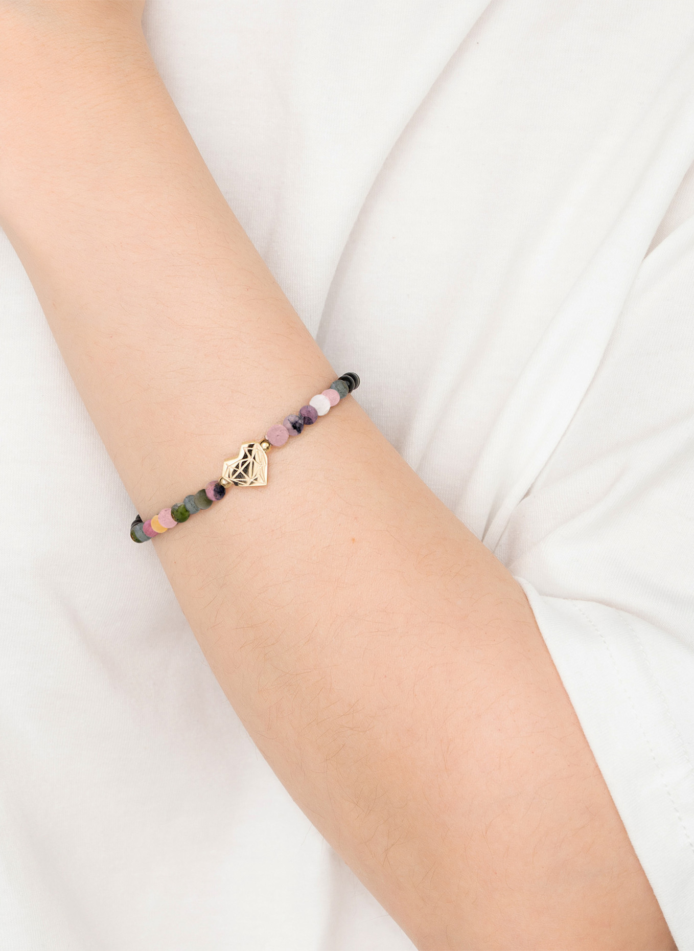 LIEBESKIND Armband aus Edelstahl: BLAU/ GRÜN/ ROT