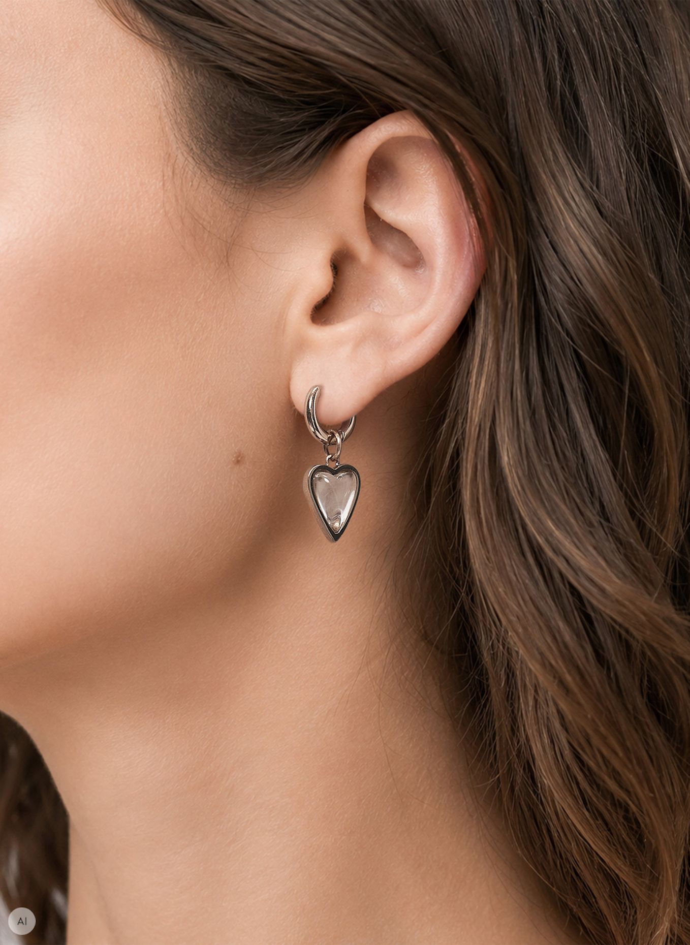 LIEBESKIND Stainless steel hoop earrings: SILVER