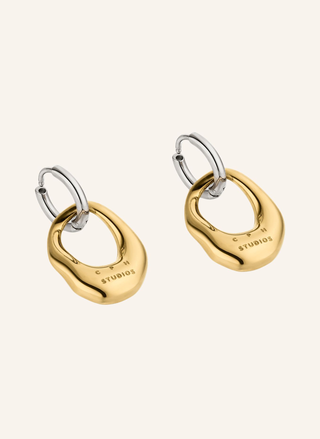 COPENHAGEN STUDIOS Oorhangers van roestvrij staal: ZILVER