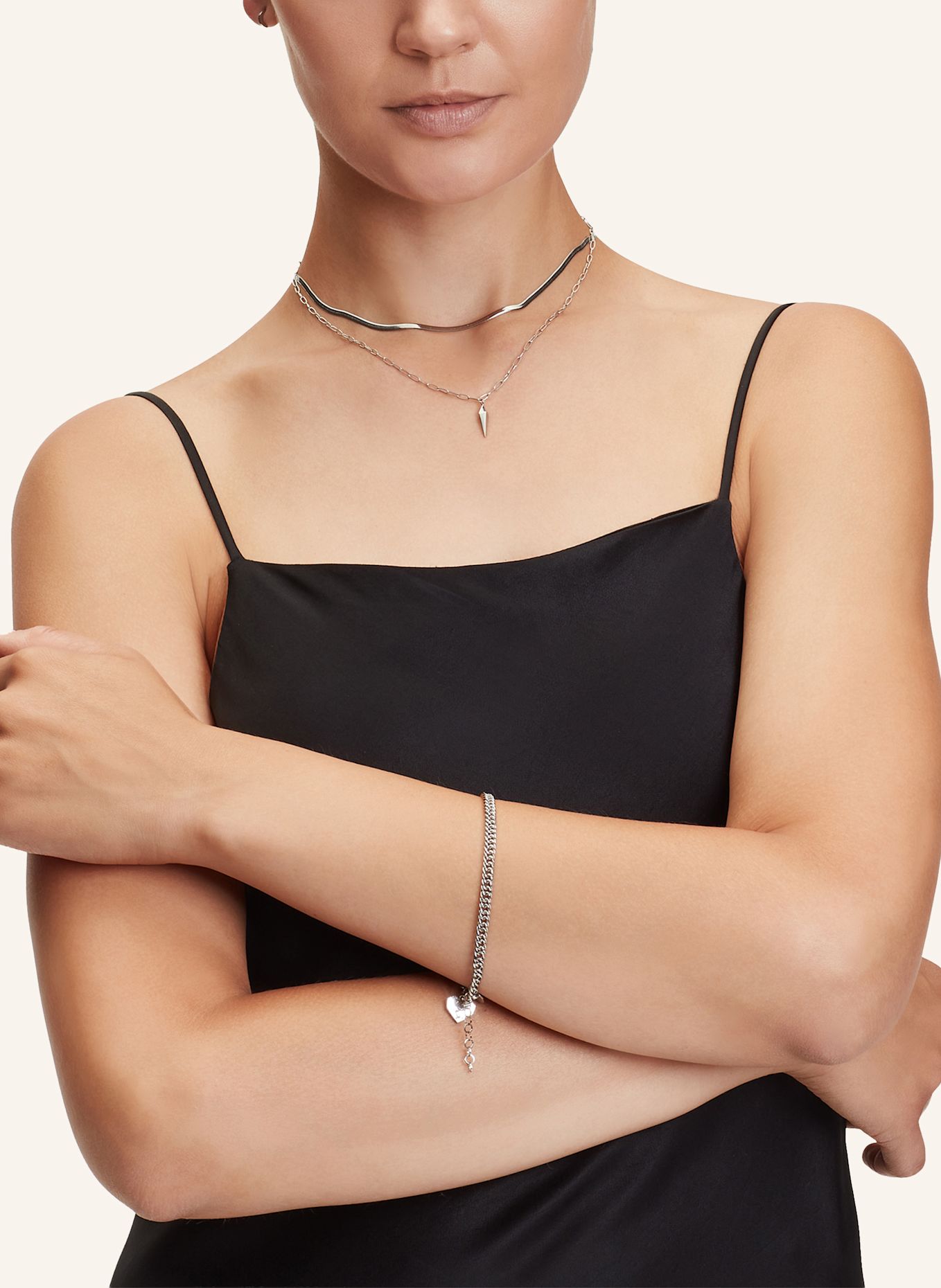 LIEBESKIND Ketting van roestvrij staal: ZILVER