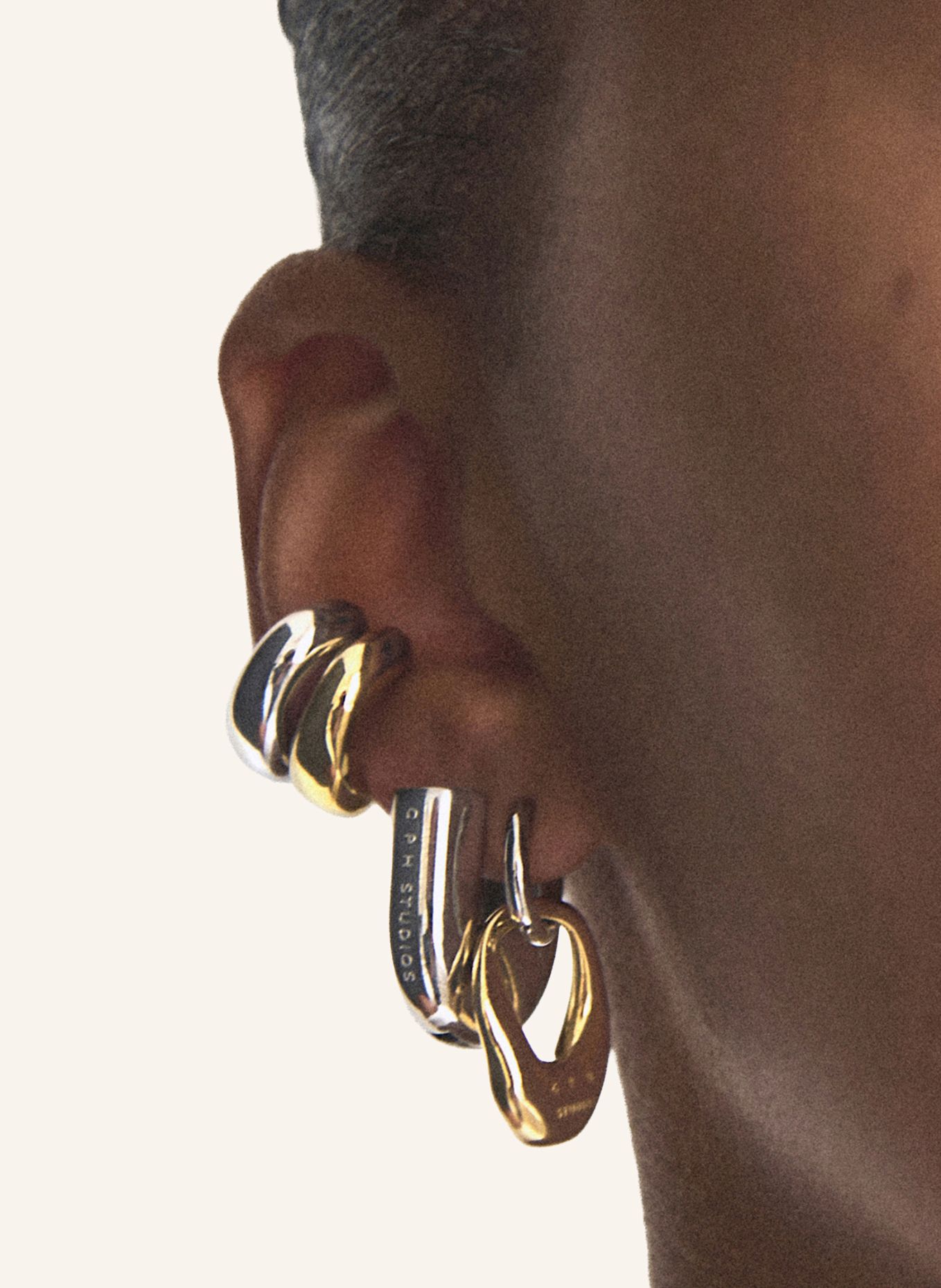 COPENHAGEN STUDIOS Oorhangers van roestvrij staal: ZILVER