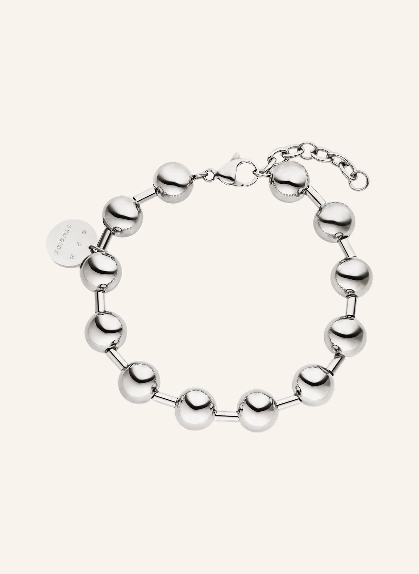 COPENHAGEN STUDIOS Armband van roestvrij staal: ZILVER