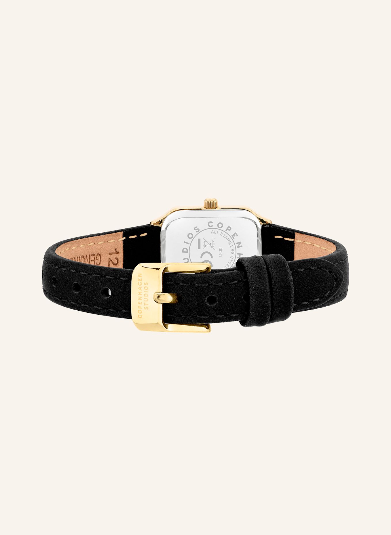 COPENHAGEN STUDIOS Stainless steel wristwatch: BLACK