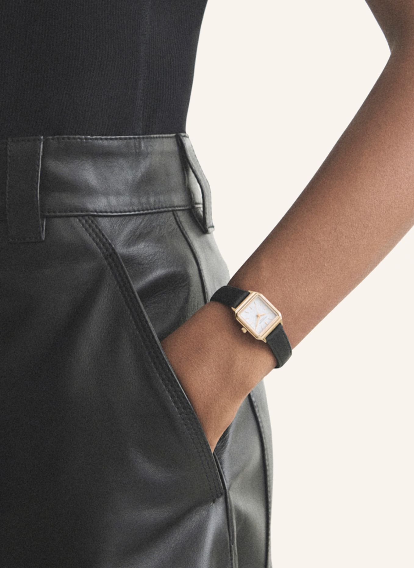 COPENHAGEN STUDIOS Stainless steel wristwatch: BLACK