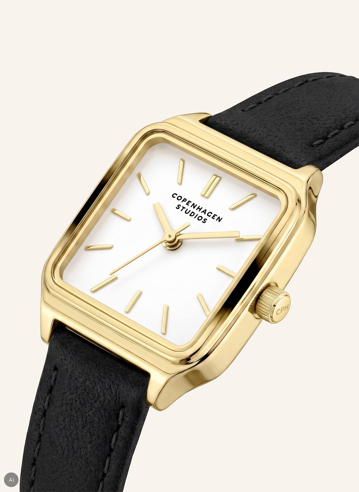 COPENHAGEN STUDIOS Stainless steel wristwatch: BLACK