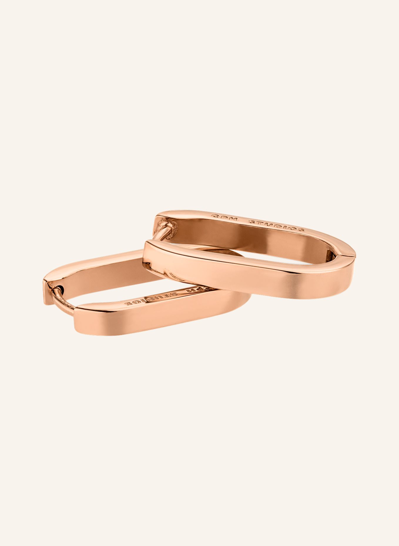 COPENHAGEN STUDIOS Creolen aus Edelstahl: ROSÉGOLD