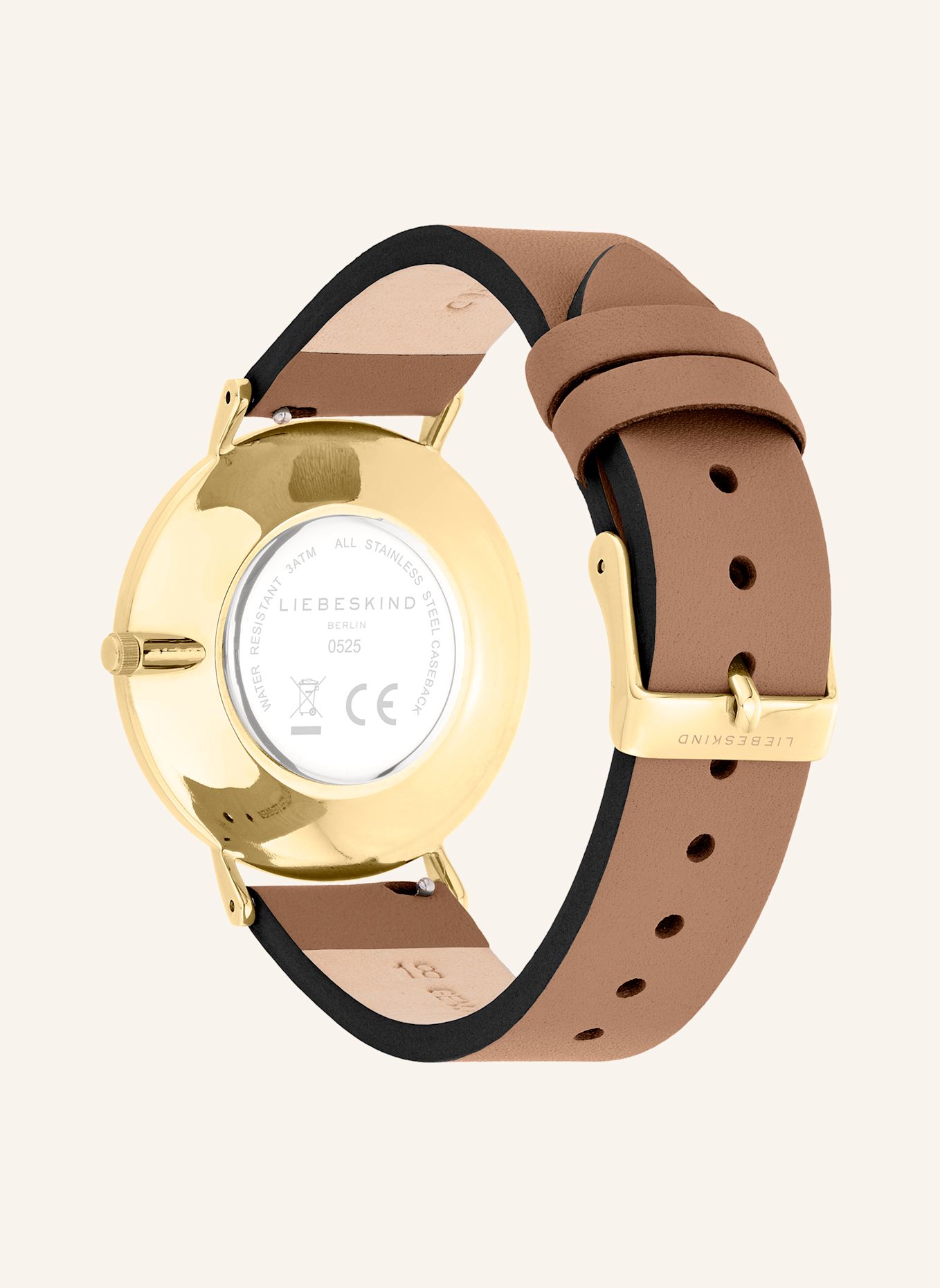 LIEBESKIND Armbanduhr  aus  Echtleder: BEIGE