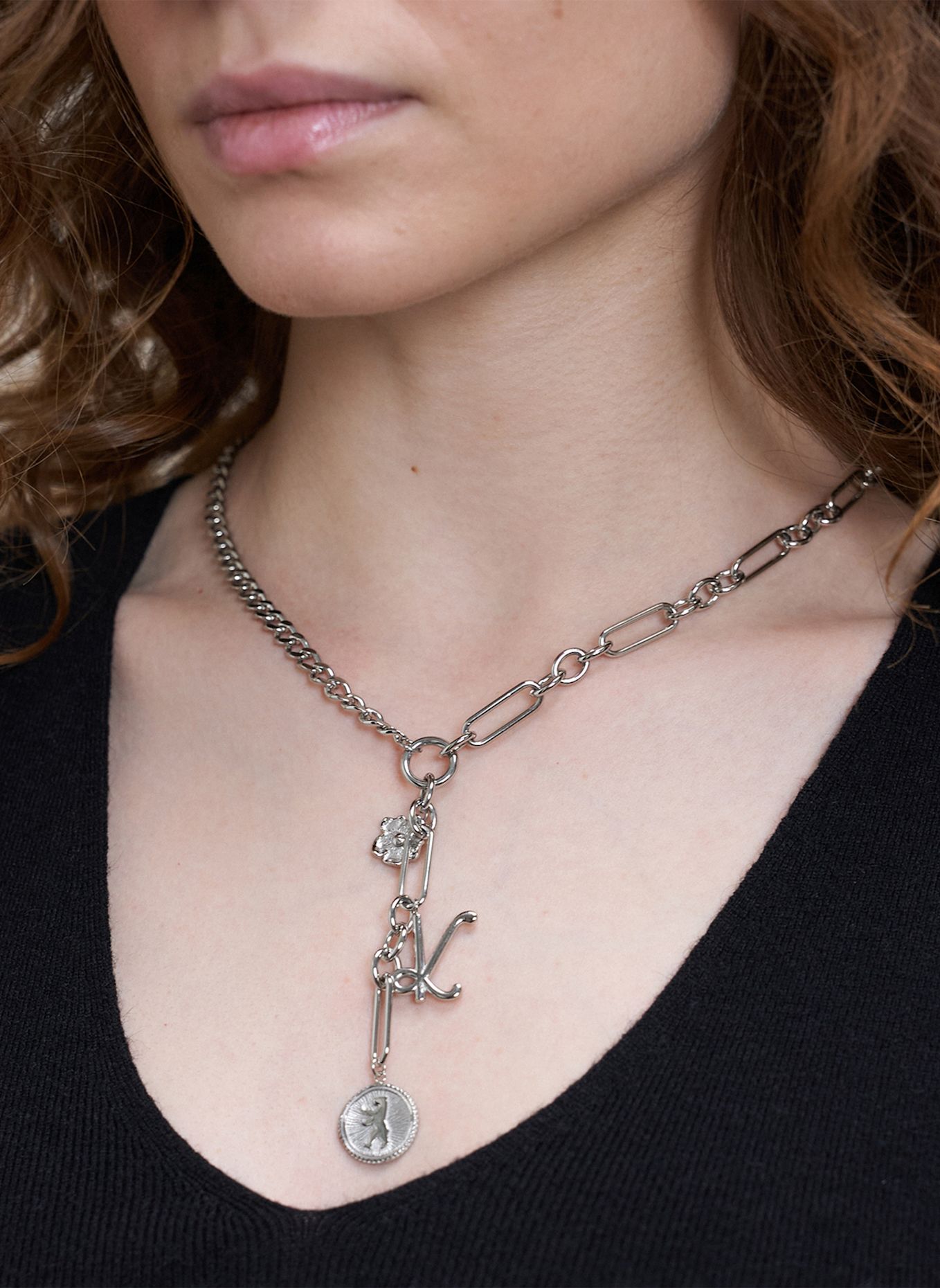 LIEBESKIND Halskette  aus  Edelstahl: SILBER