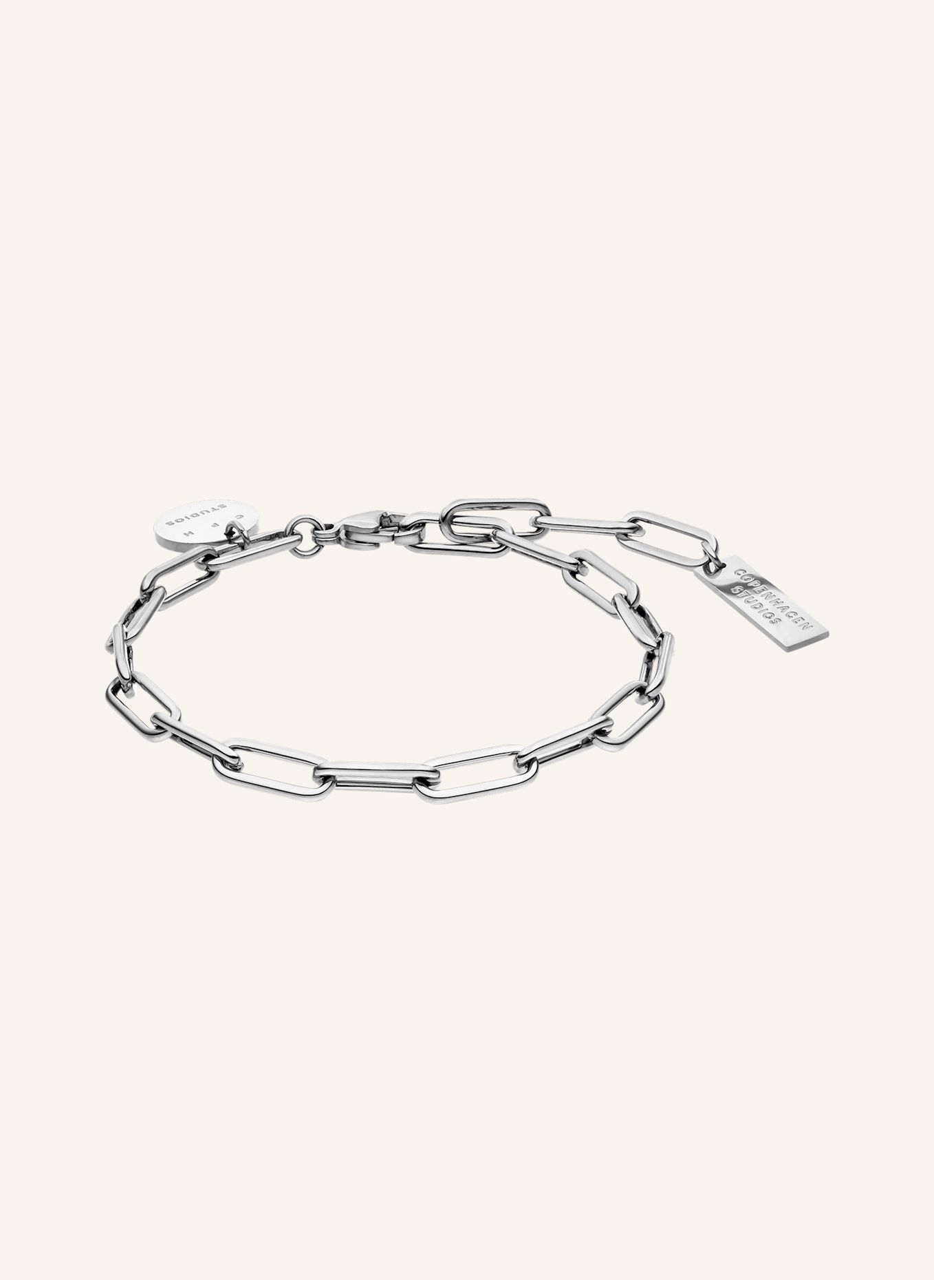 COPENHAGEN STUDIOS Armband van roestvrij staal: ZILVER
