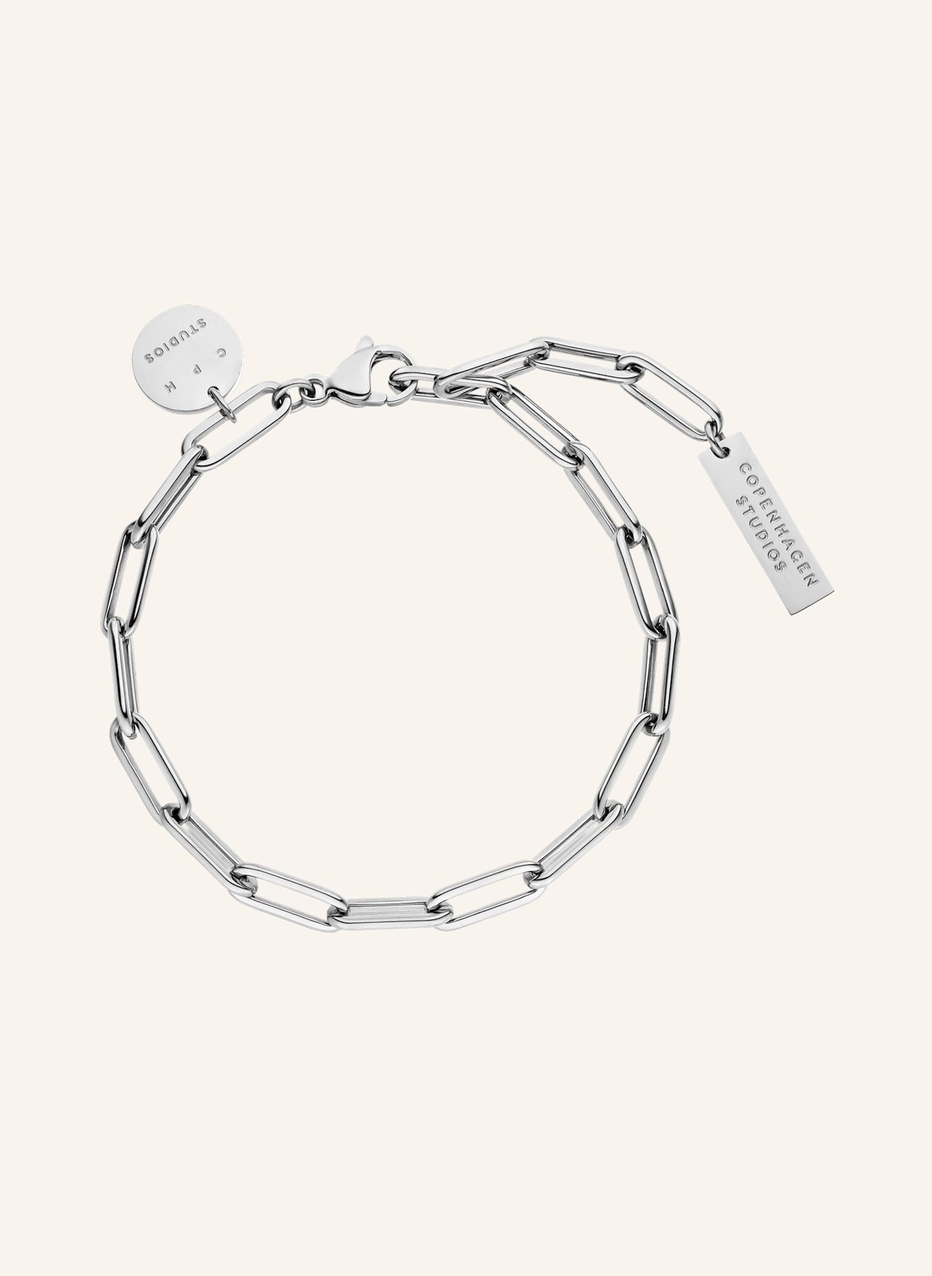 COPENHAGEN STUDIOS Armband van roestvrij staal: ZILVER