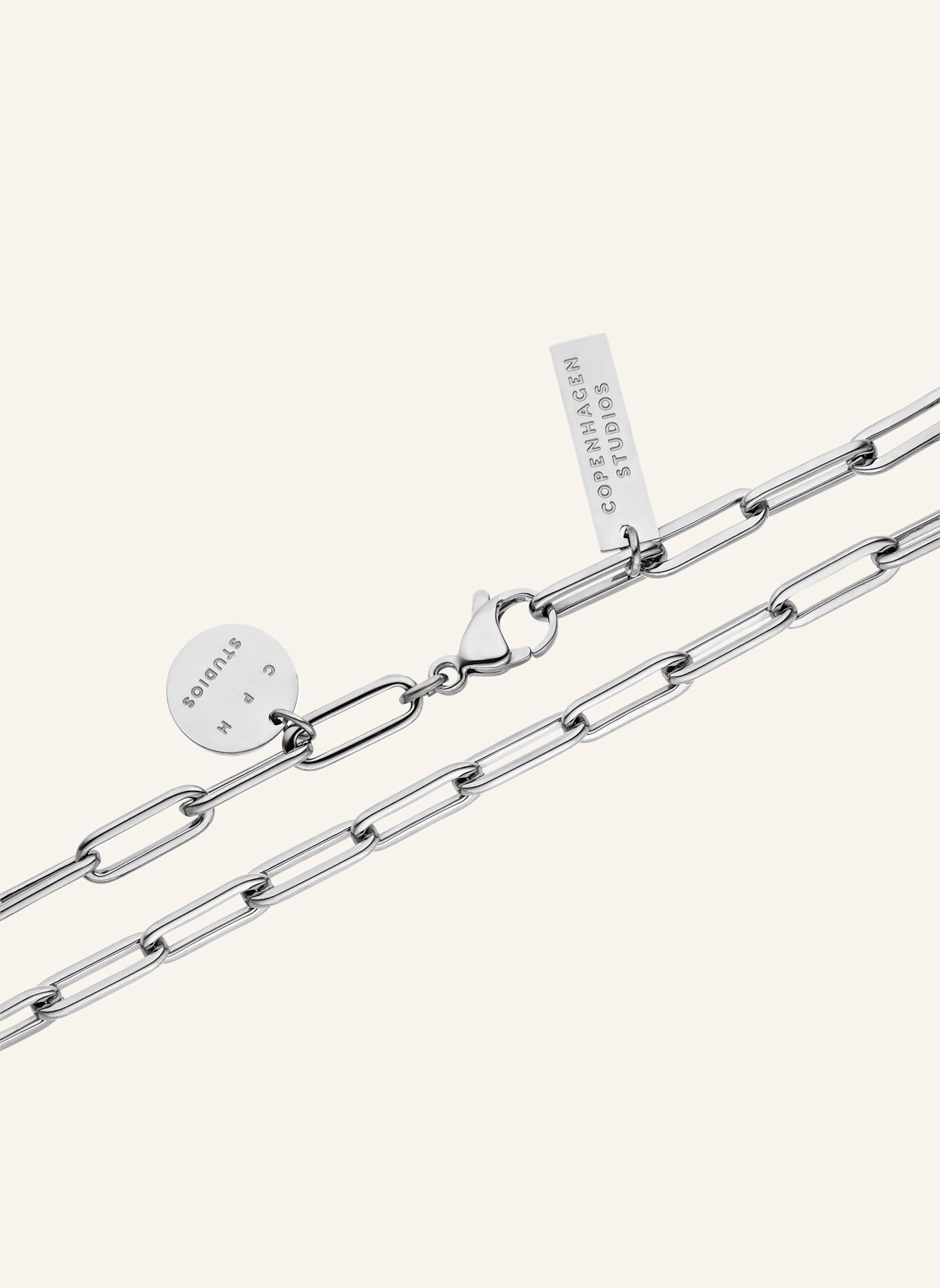 COPENHAGEN STUDIOS Armband van roestvrij staal: ZILVER