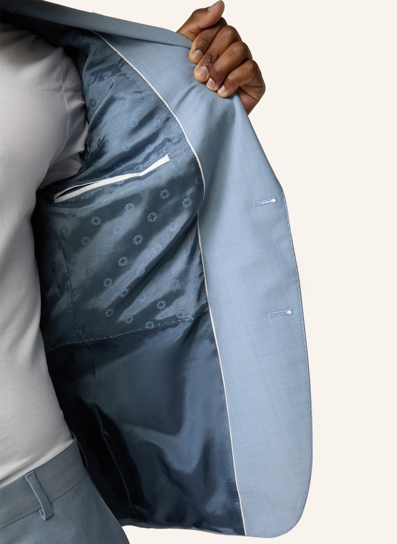 STRELLSON Anzug SCHURWOLL-ANZUG AIDAN-MADDEN, NAVY, Farbe: HELLBLAU (Bild 4)