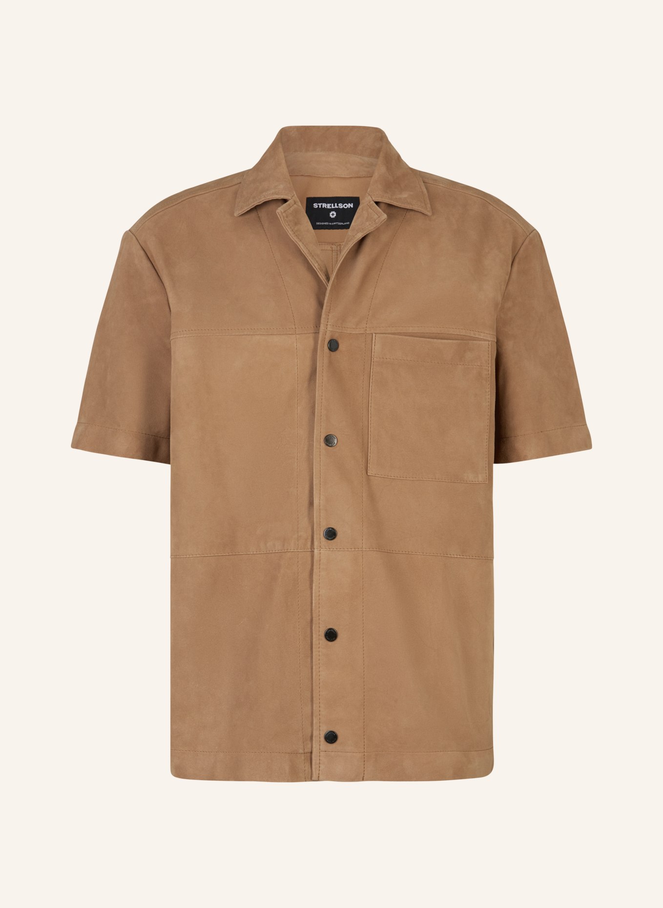 STRELLSON Leder-Shirt INDIO, Farbe: BEIGE (Bild 1)
