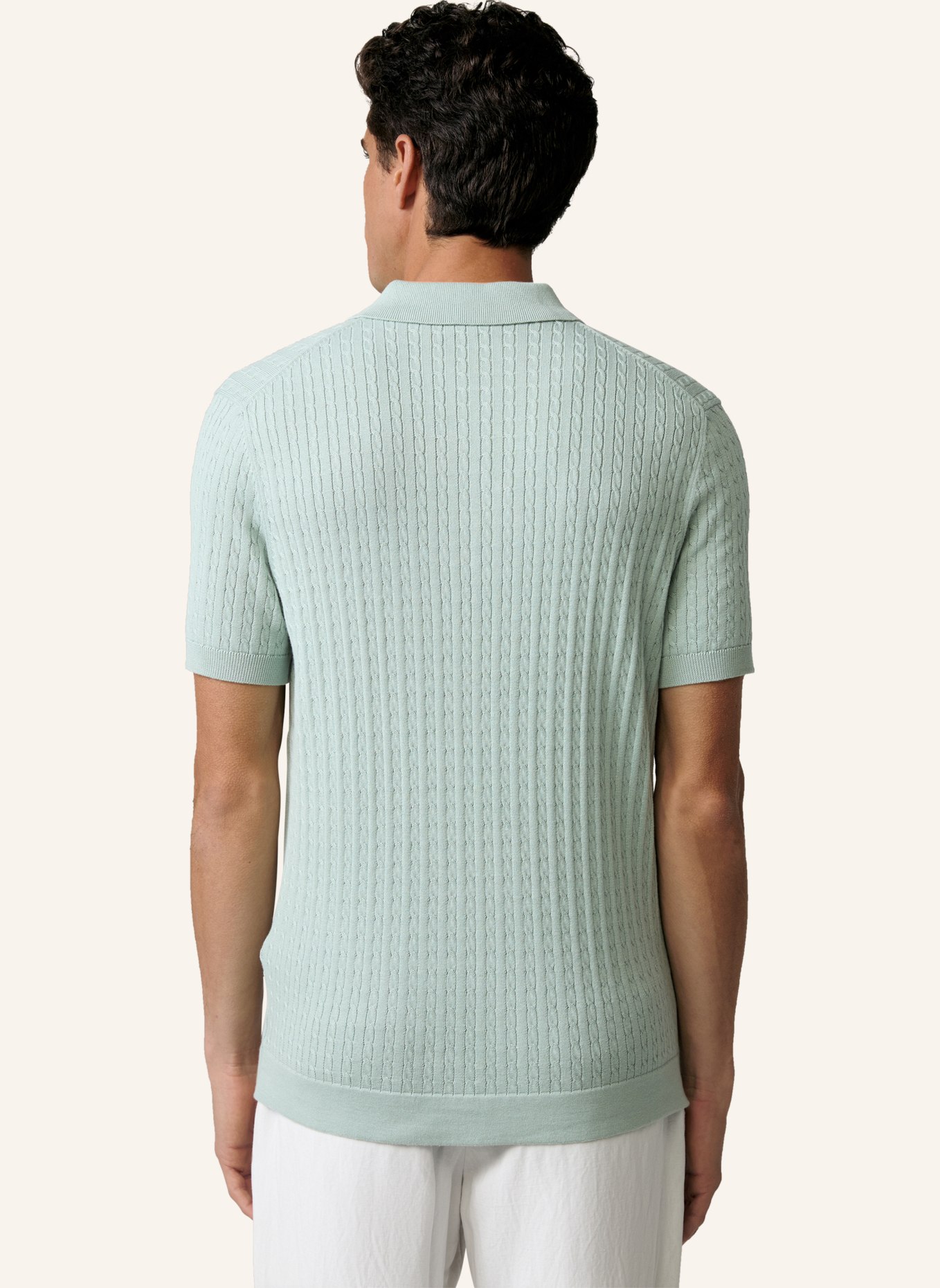 STRELLSON Poloshirt STRICK-POLOSHIRT KITO, NAVY, Farbe: GRÜN (Bild 3)