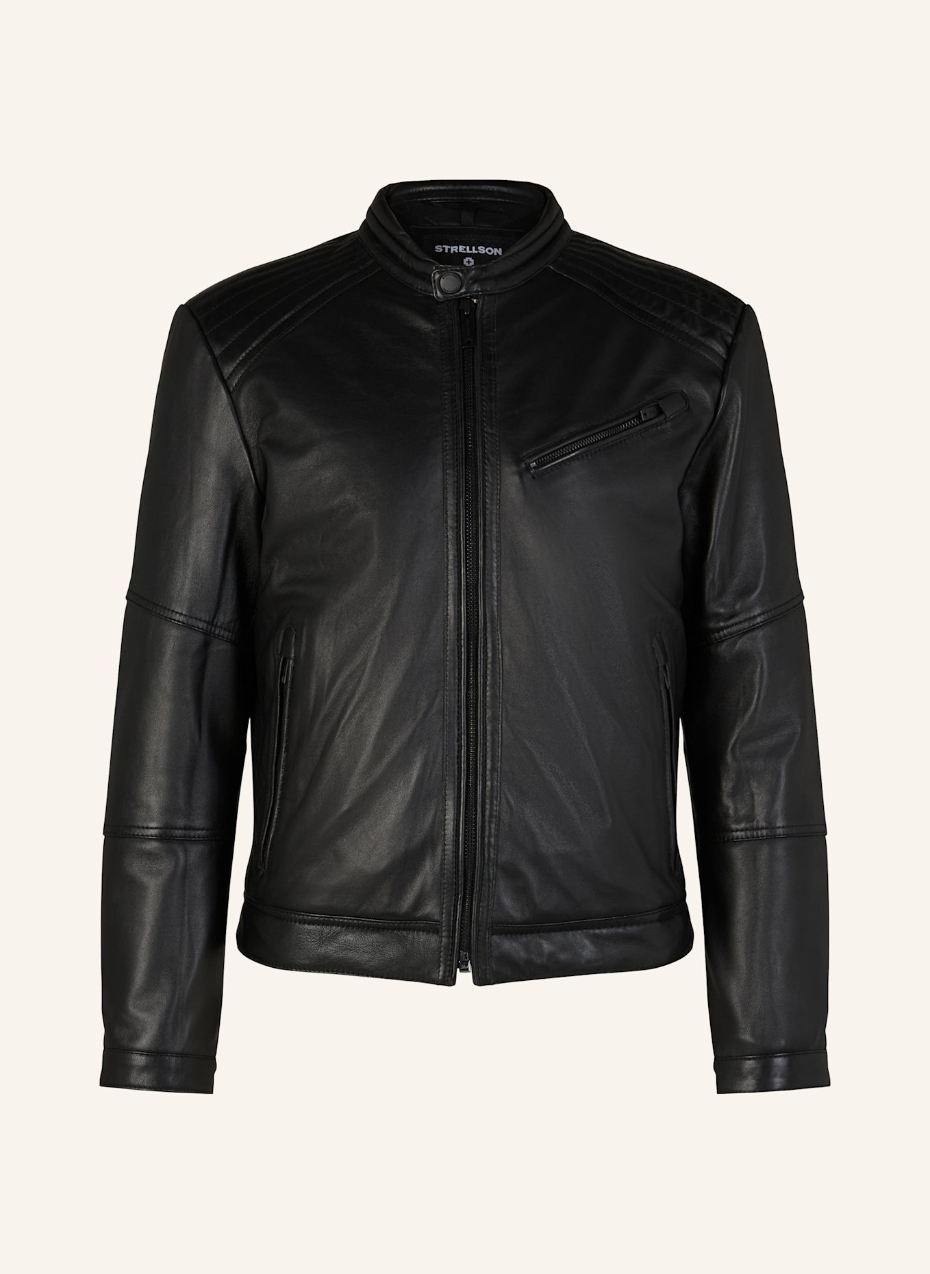 STRELLSON Biker-Lederjacke WELLS, Farbe: SCHWARZ (Bild 1)