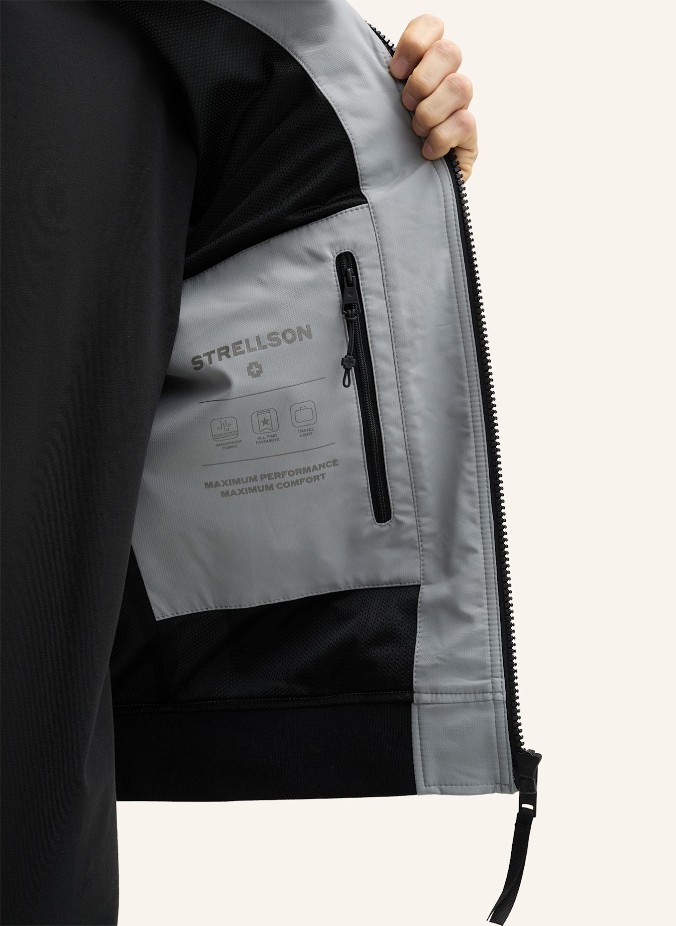STRELLSON Blouson CLEARWATER: HELLGRAU
