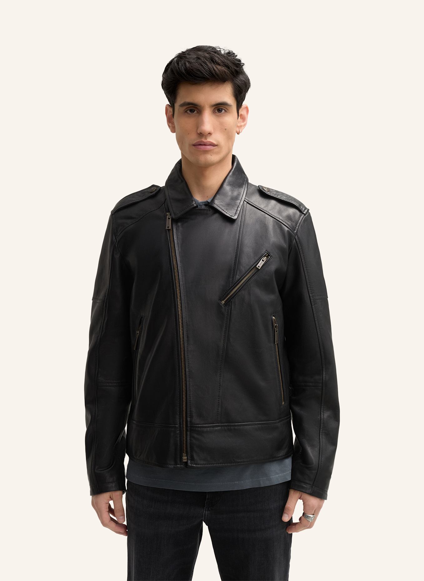 STRELLSON Lederjacke PARKSON: SCHWARZ