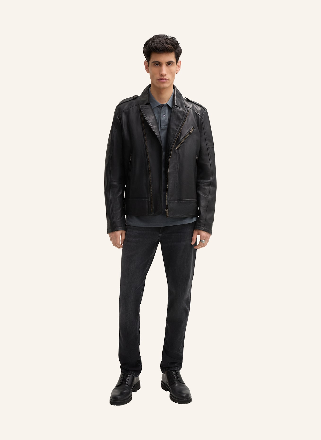 STRELLSON Lederjacke PARKSON: SCHWARZ