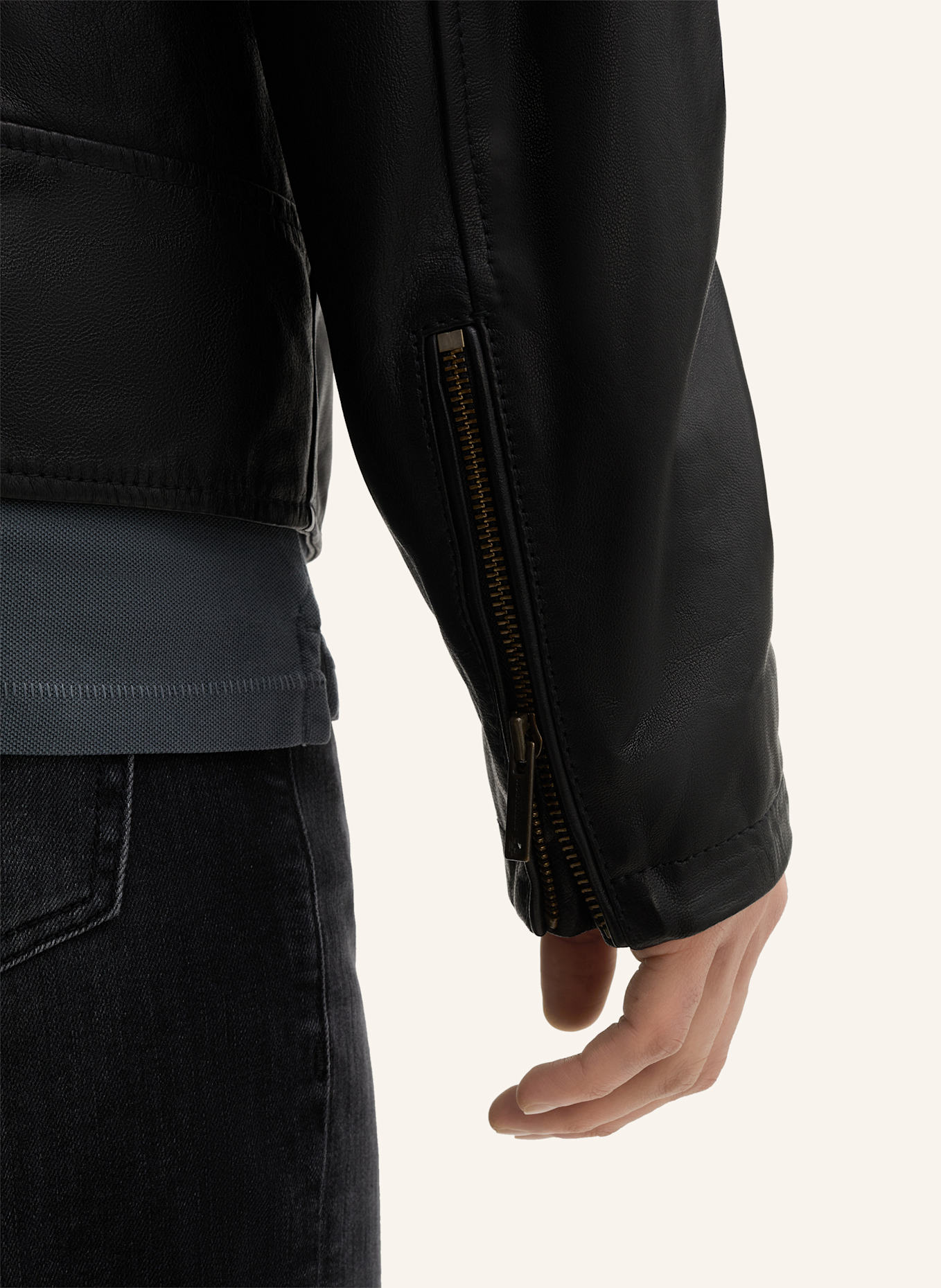 STRELLSON Lederjacke PARKSON: SCHWARZ