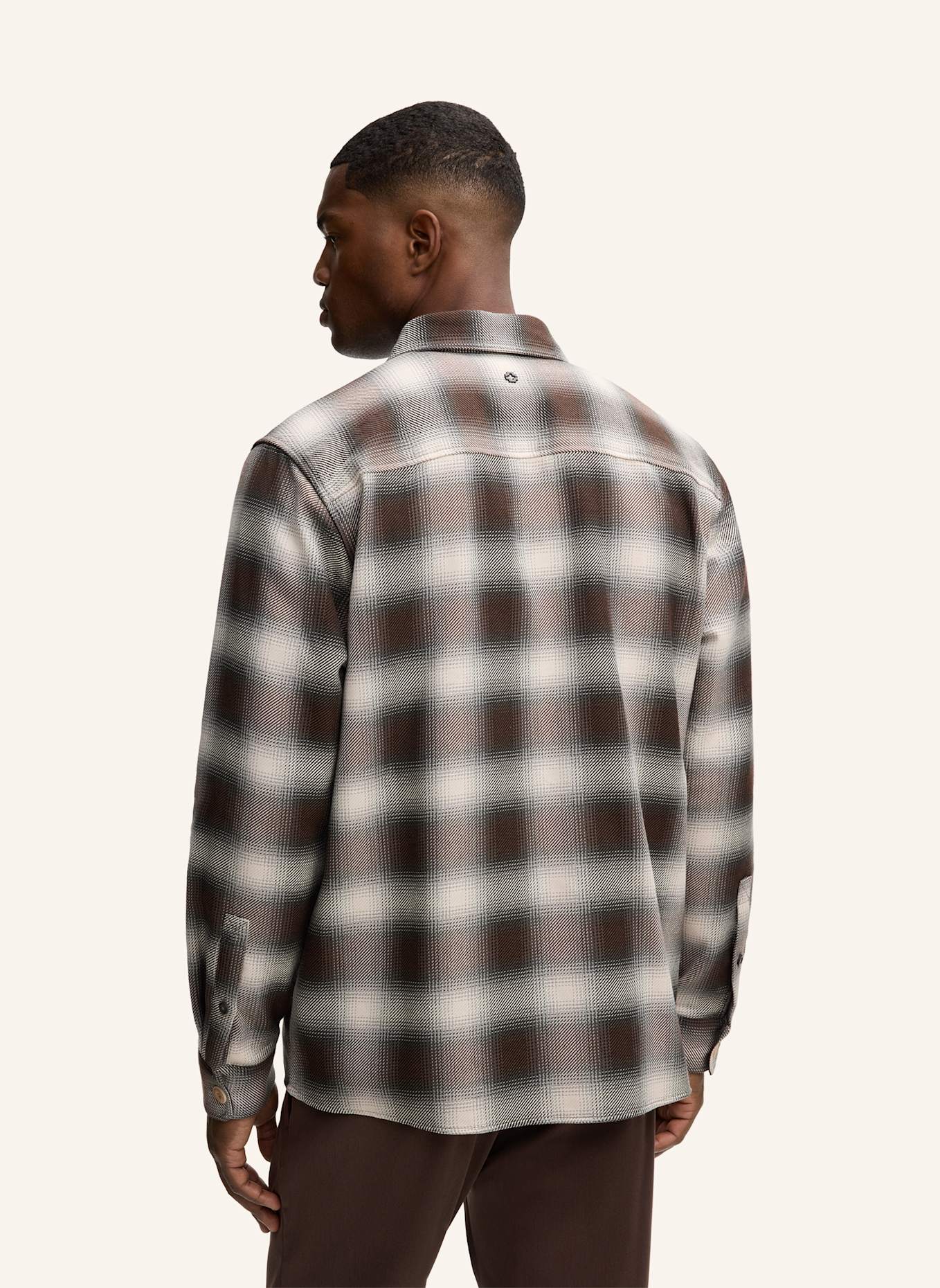 STRELLSON Overshirt NEON: DUNKELBRAUN/ BEIGE