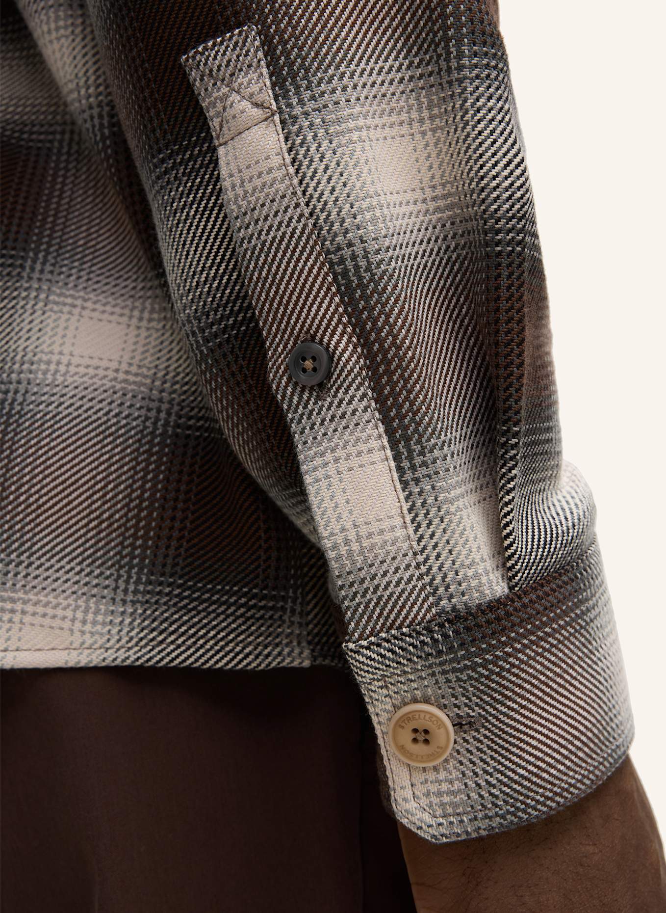 STRELLSON Overshirt NEON: DUNKELBRAUN/ BEIGE