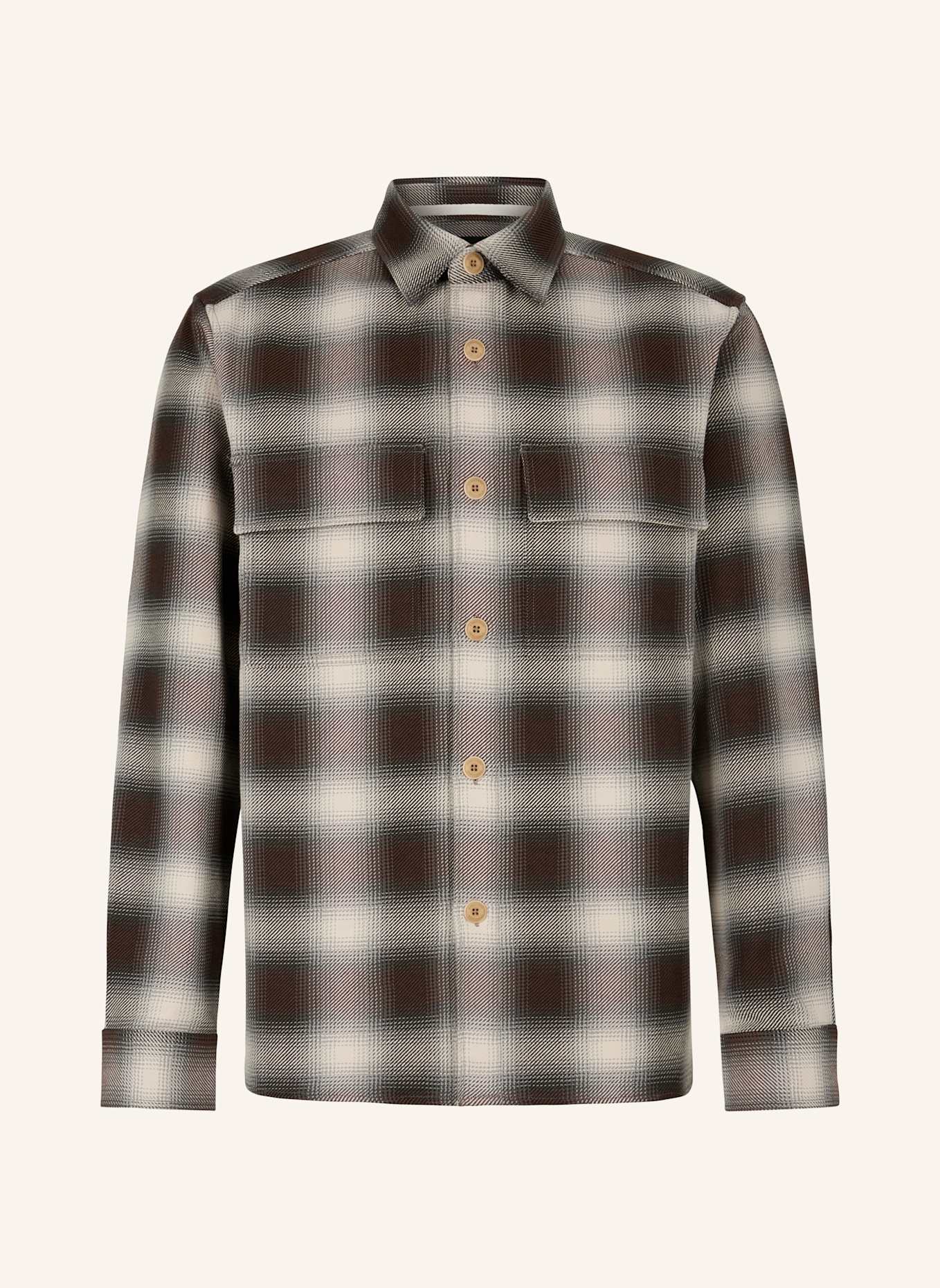 STRELLSON Overshirt NEON: DUNKELBRAUN/ BEIGE