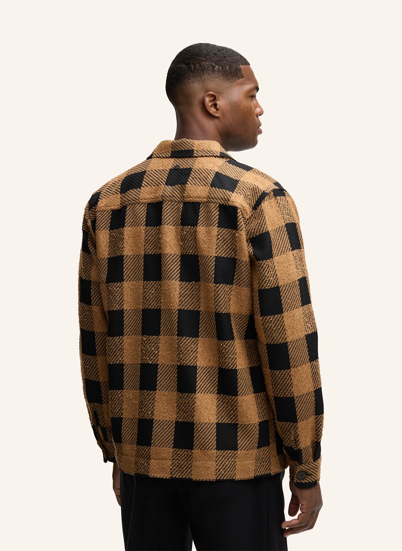 STRELLSON Overjacket NORIN: CAMEL/ SCHWARZ