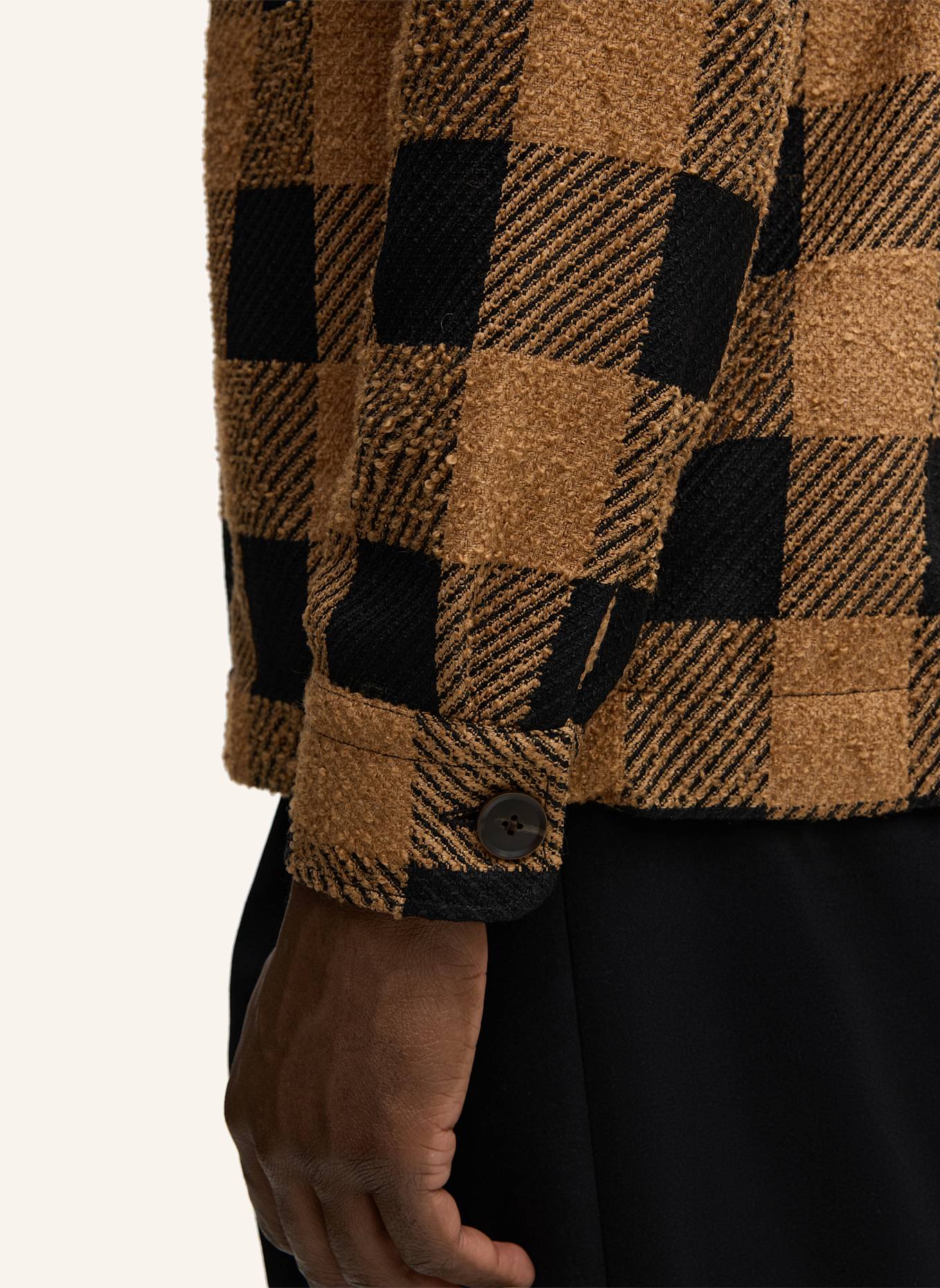 STRELLSON Overjacket NORIN: CAMEL/ SCHWARZ