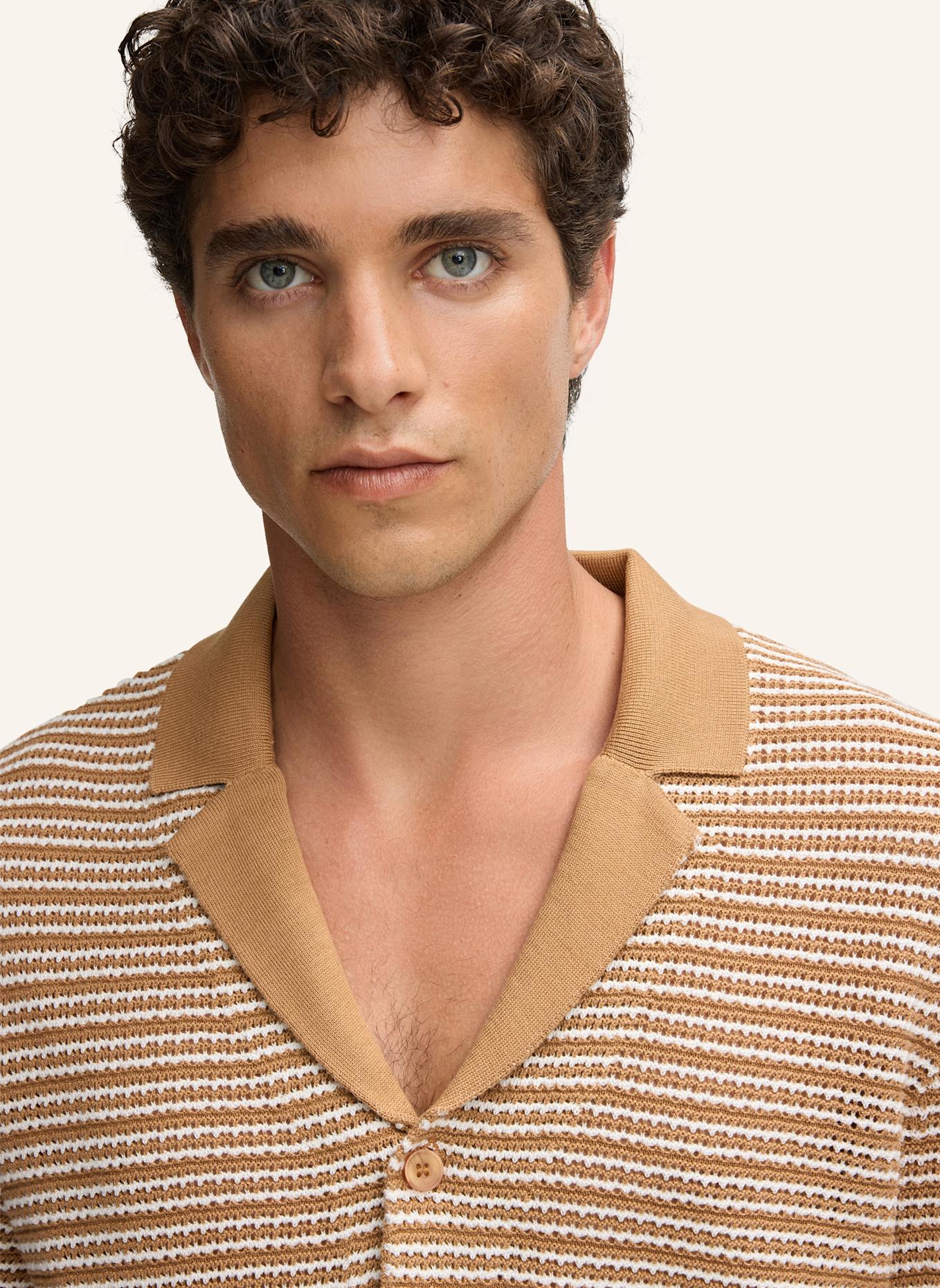 STRELLSON Strickhemd ADRIAN Slim Fit: BRAUN/ WEISS