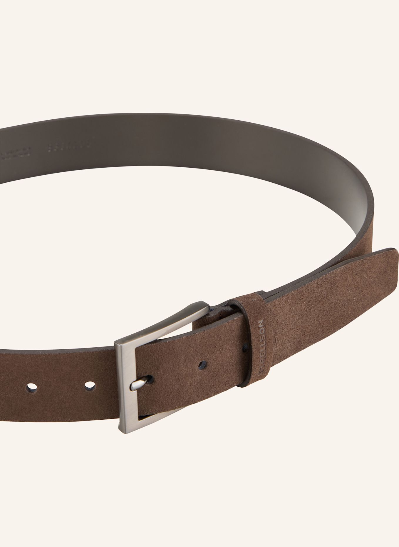 STRELLSON Gürtel VELOURSLEDERGÜRTEL: DUNKELBRAUN
