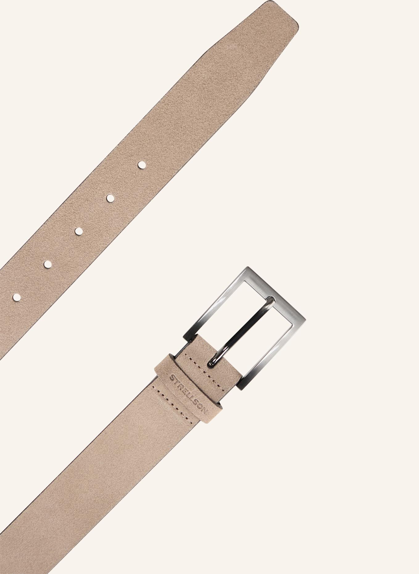 STRELLSON Gürtel VELOURSLEDERGÜRTEL: TAUPE