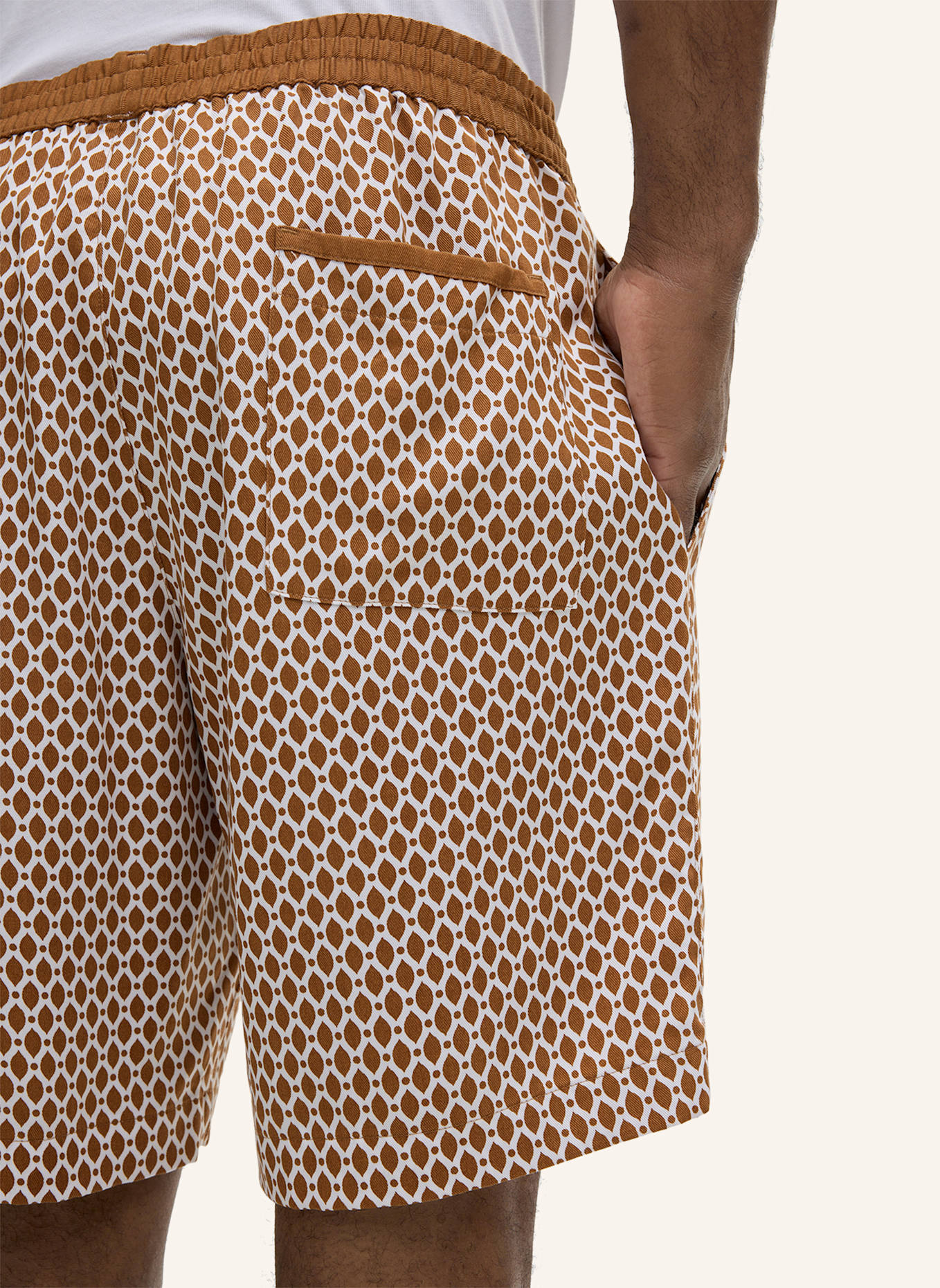 STRELLSON Shorts HIRO: BEIGE/ WEISS