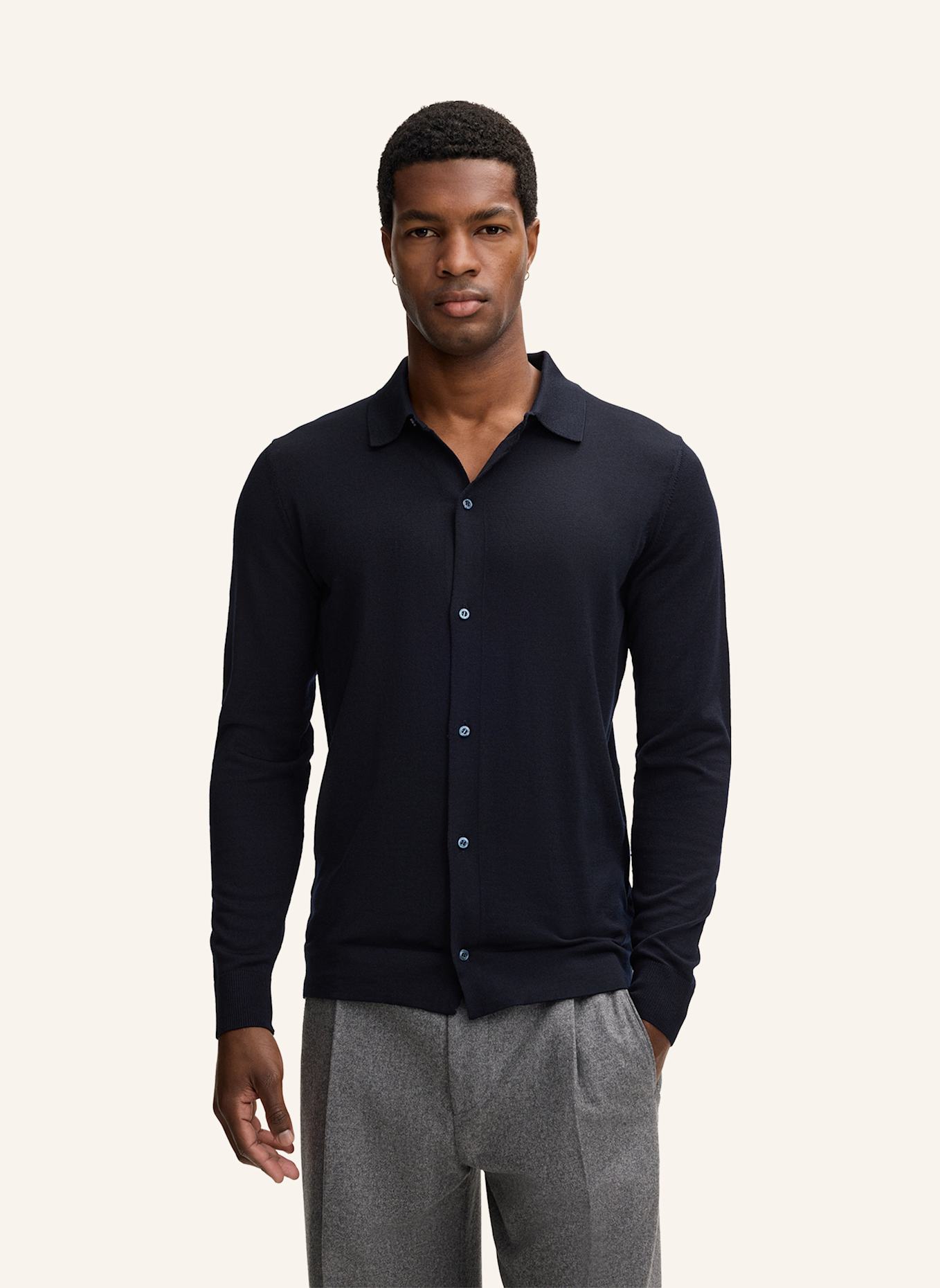 STRELLSON Strickjacke MAREK: DUNKELBLAU