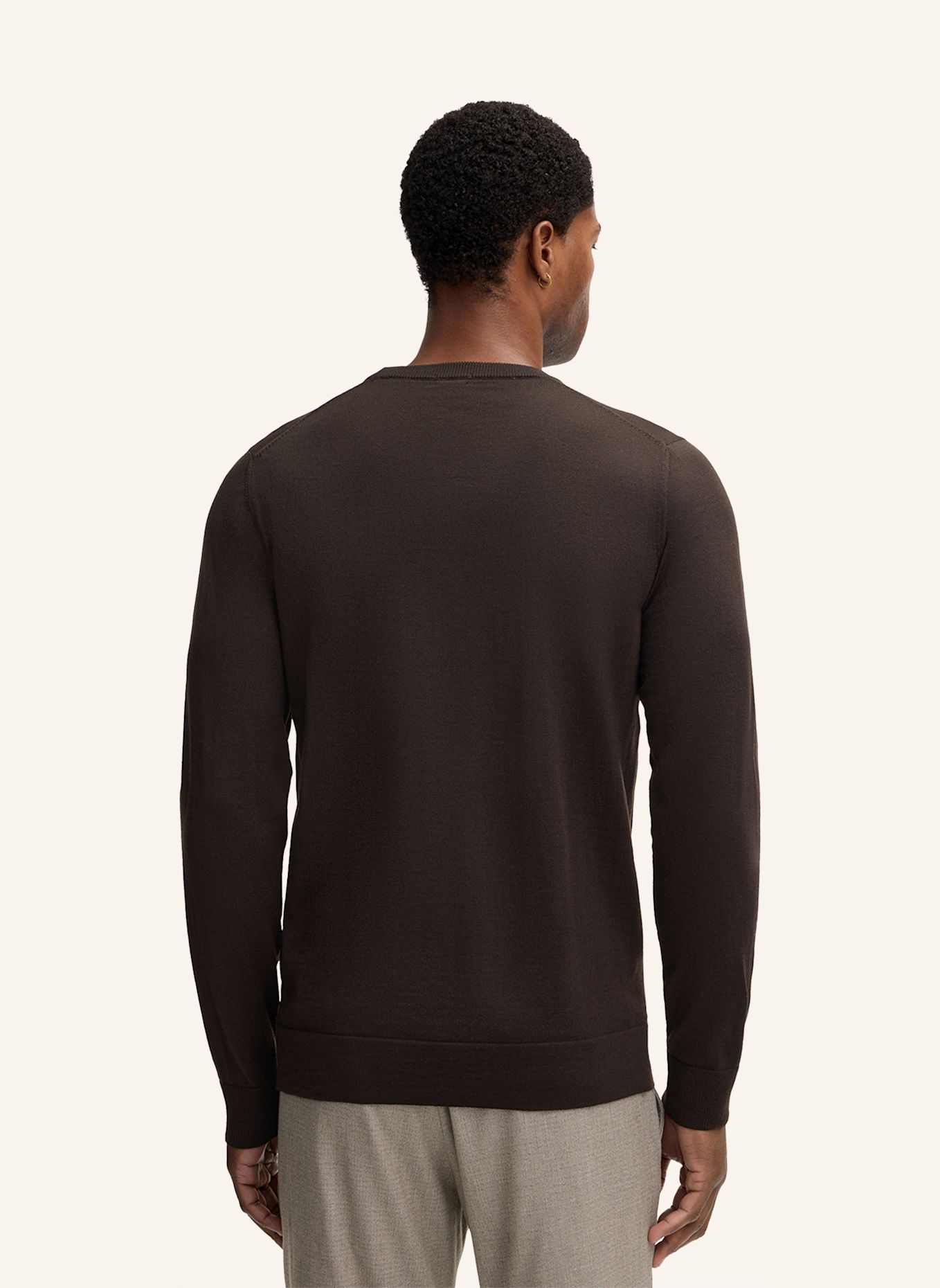 STRELLSON Pullover MAREK: DUNKELBRAUN