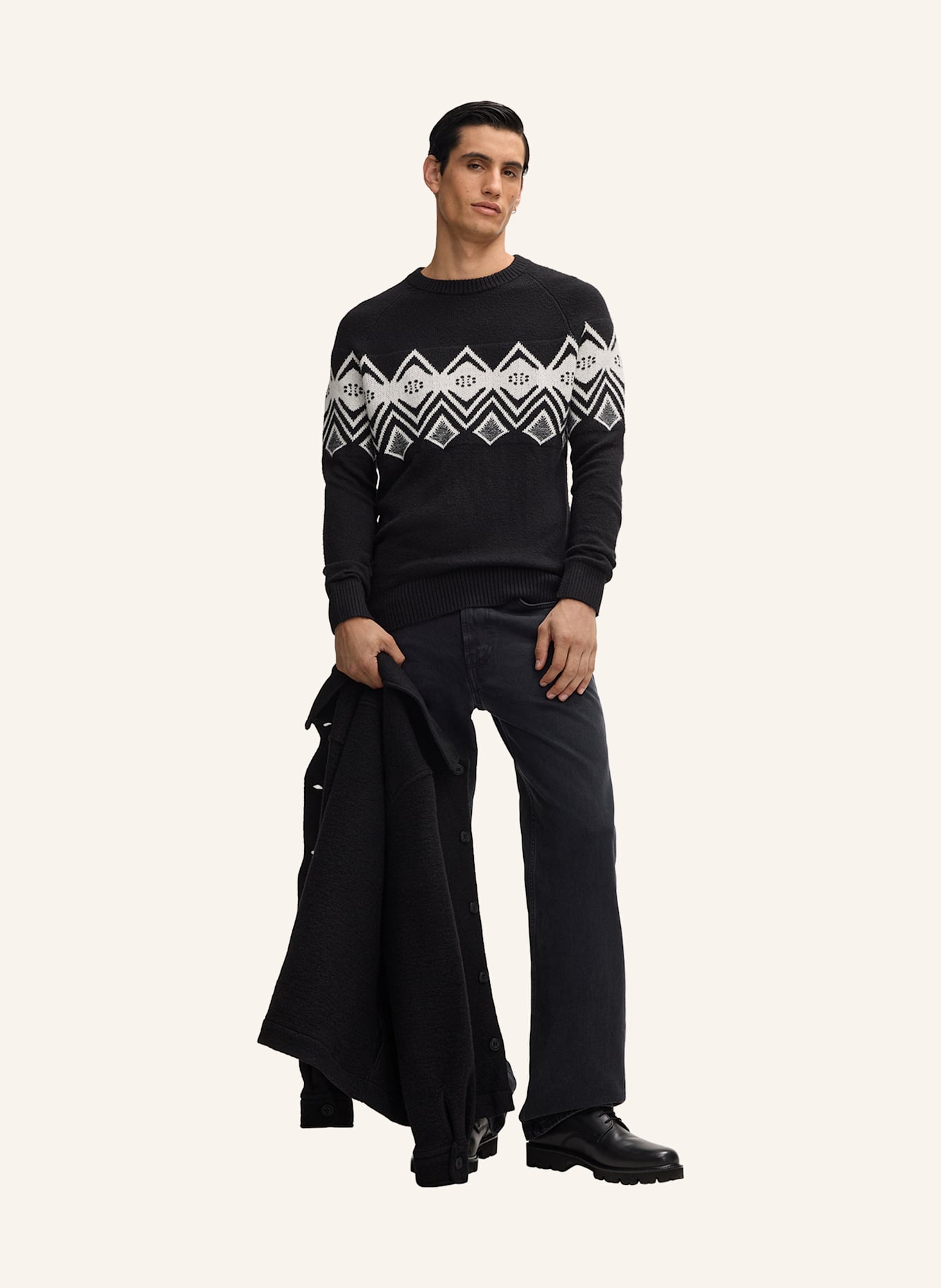 STRELLSON Pullover TITO: SCHWARZ