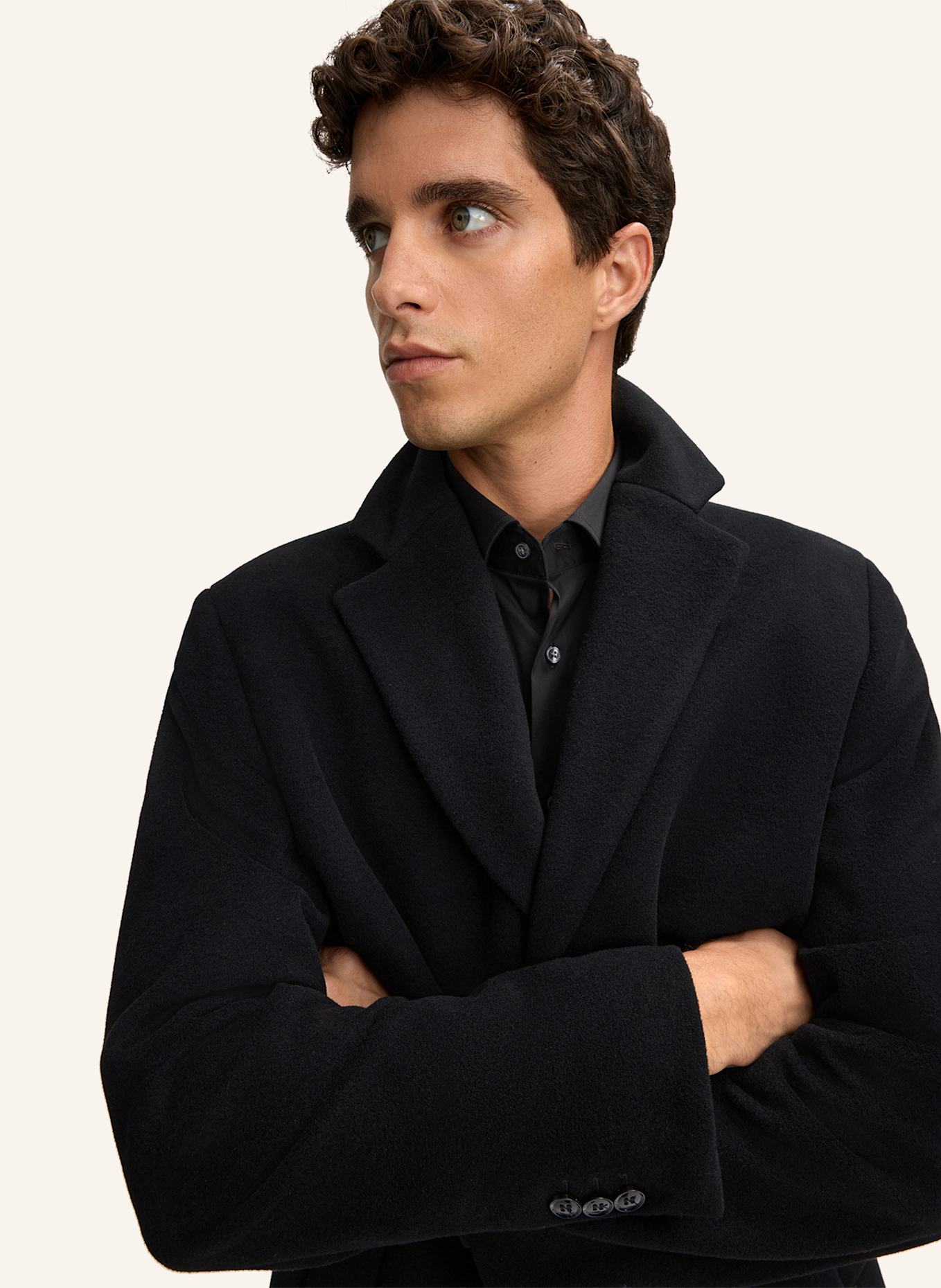 STRELLSON Wollmantel ADRIA 3.0: SCHWARZ