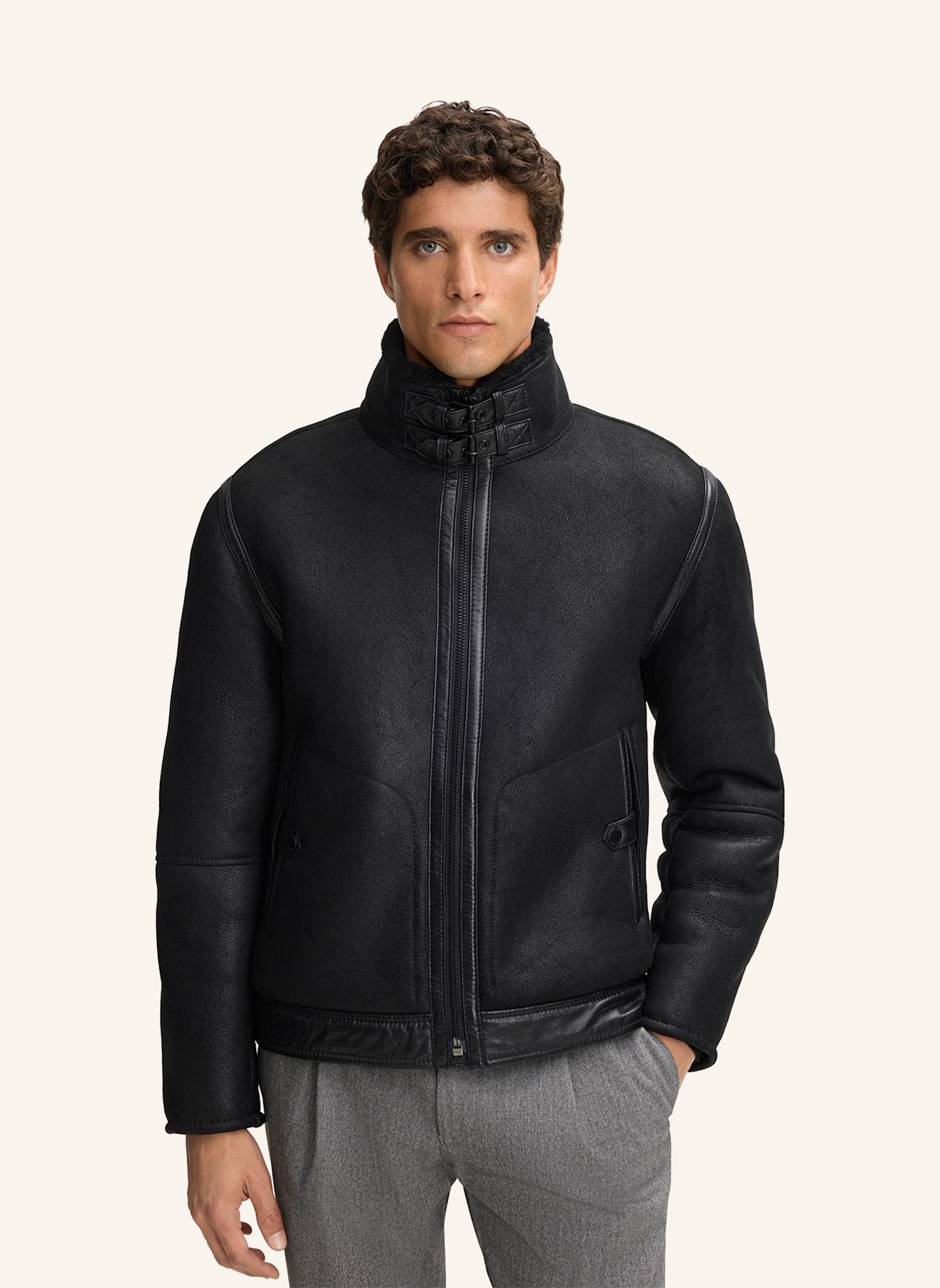 STRELLSON Lederjacke SHELTER: SCHWARZ
