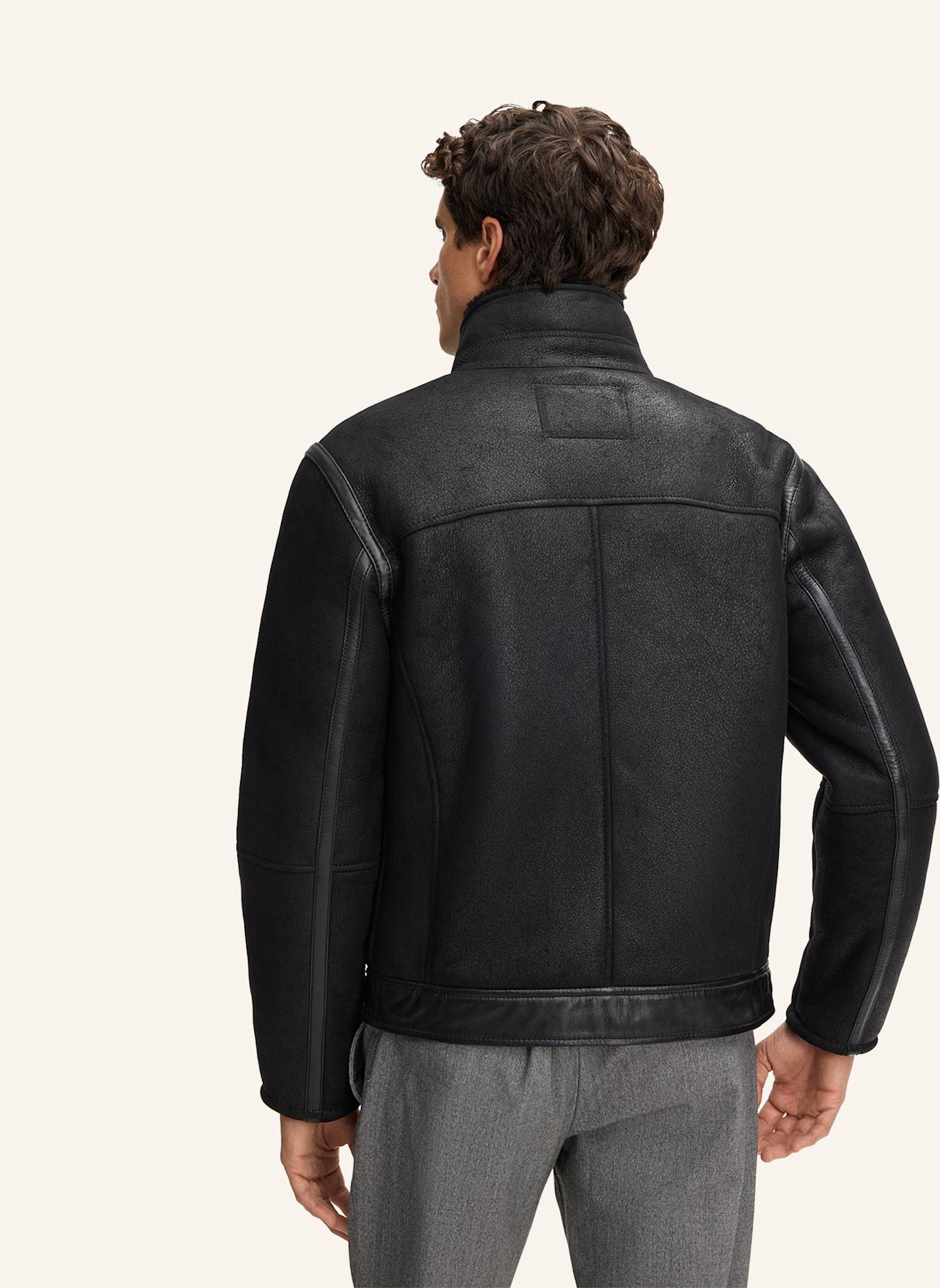 STRELLSON Lederjacke SHELTER: SCHWARZ