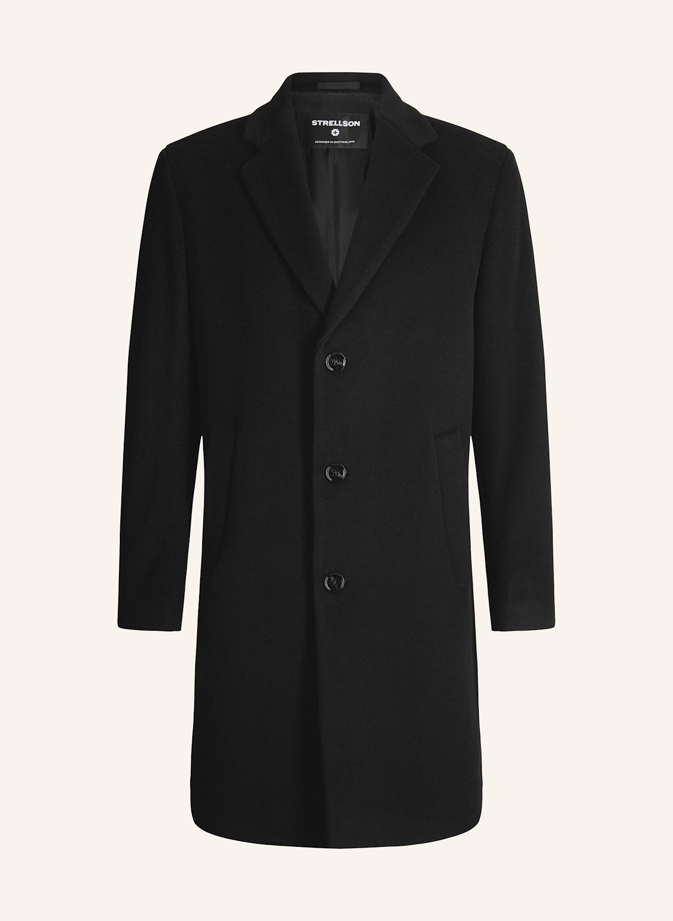 STRELLSON Wollmantel ADRIA 3.0: SCHWARZ