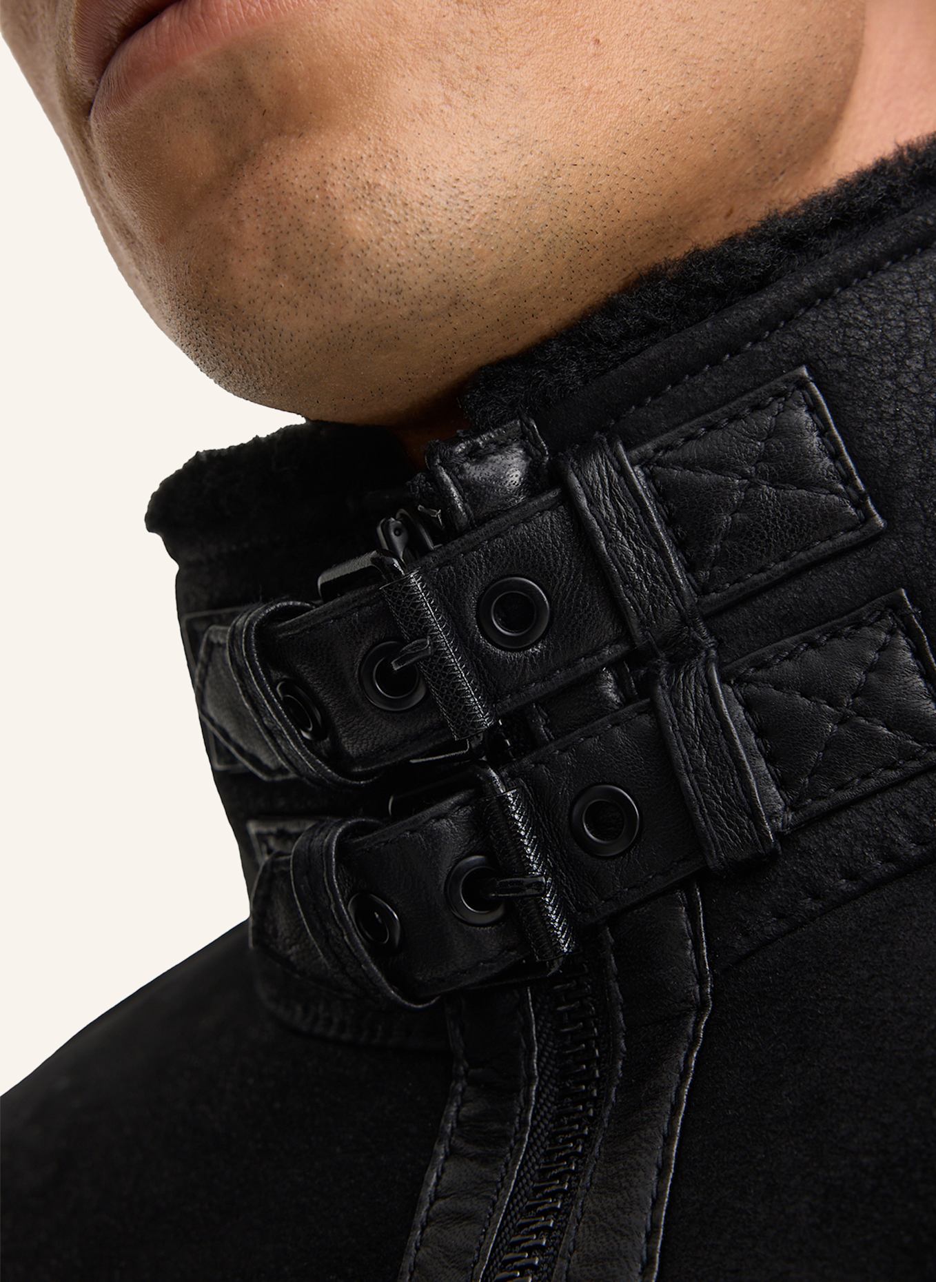 STRELLSON Lederjacke SHELTER: SCHWARZ