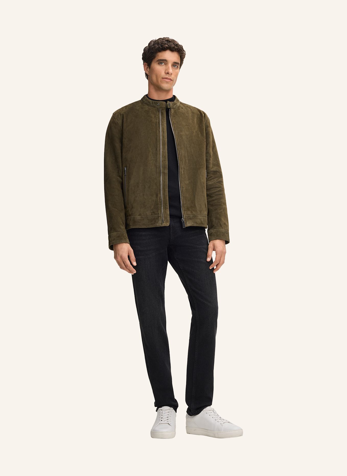 STRELLSON Lederjacke JACE-SLIM: OLIV