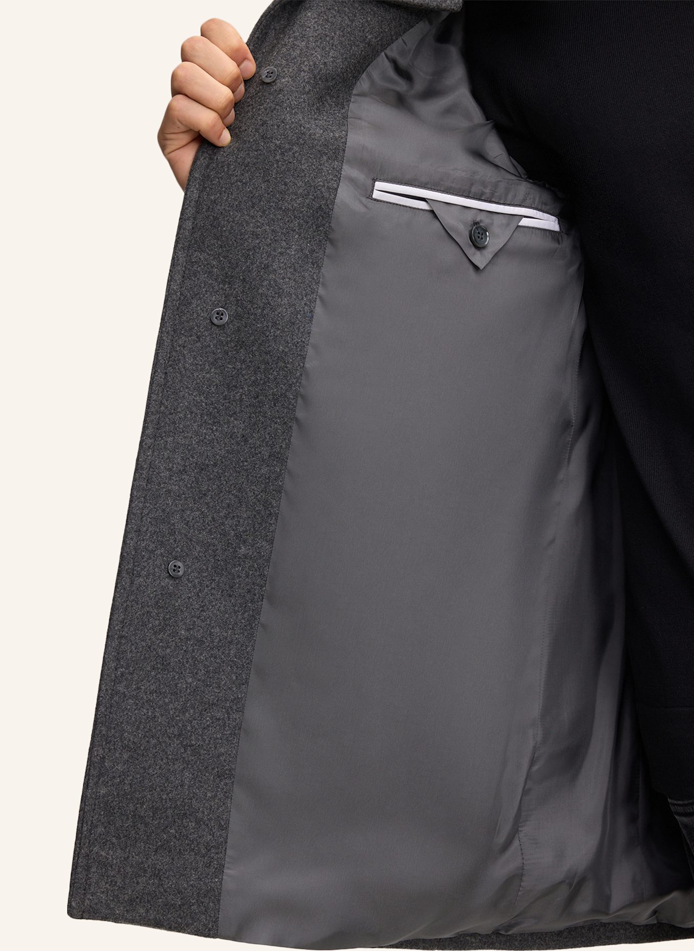 STRELLSON Wollmantel FINCHLEY 2.0: GRAU