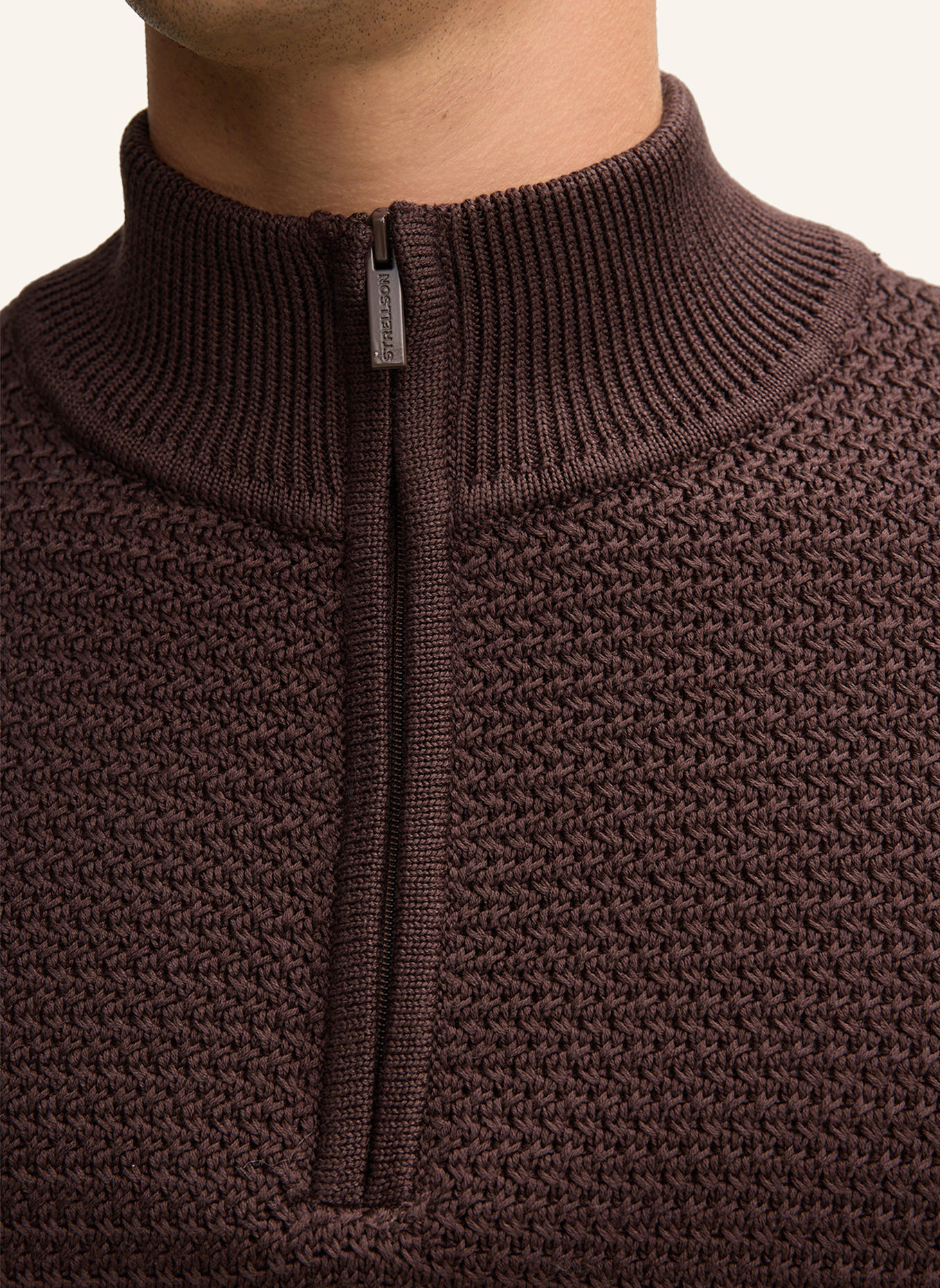 STRELLSON Pullover ADRIAN: BRAUN
