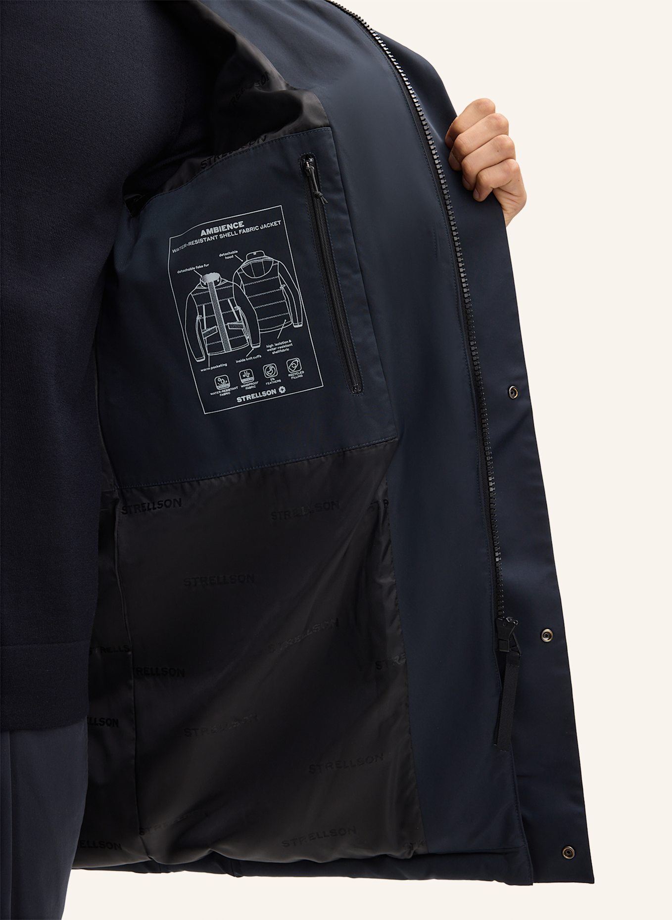 STRELLSON Parka AMBIENCE: DUNKELBLAU